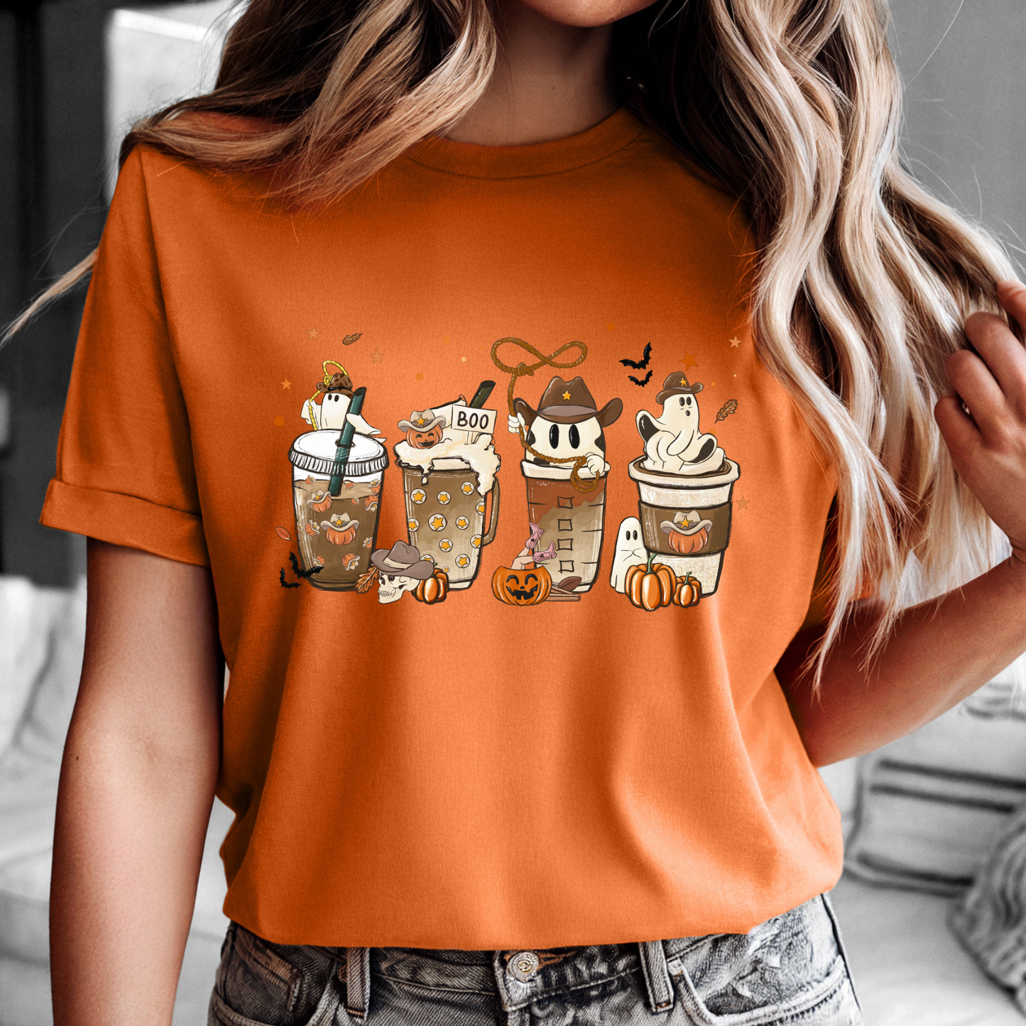 Halloween Coffee Lovers T-shirt for Women