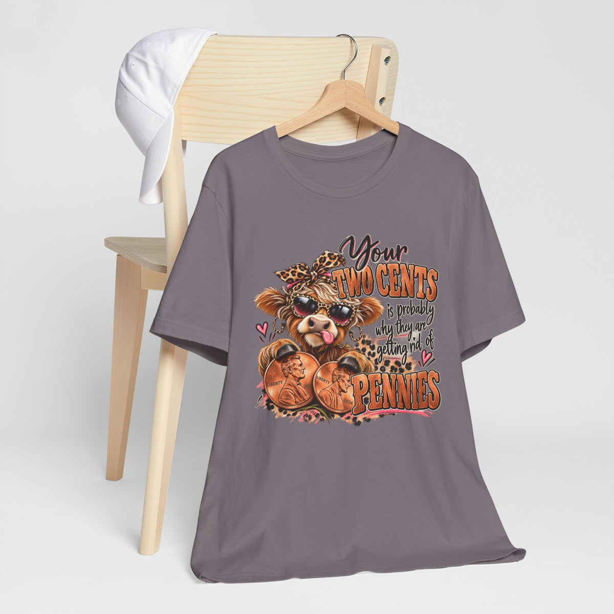 Your Two Cents Funny Highland Cow Graphic Tee