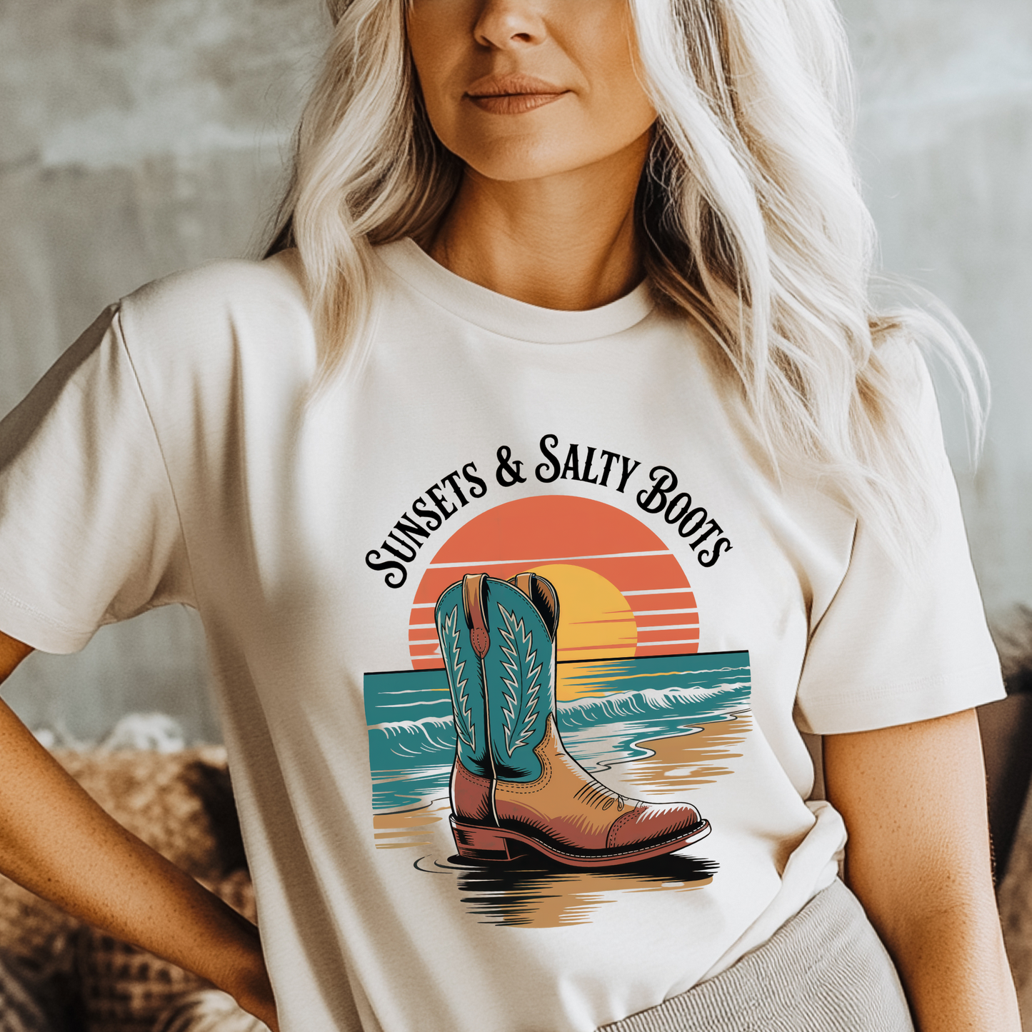 Sunsets & Salty Boots Tee