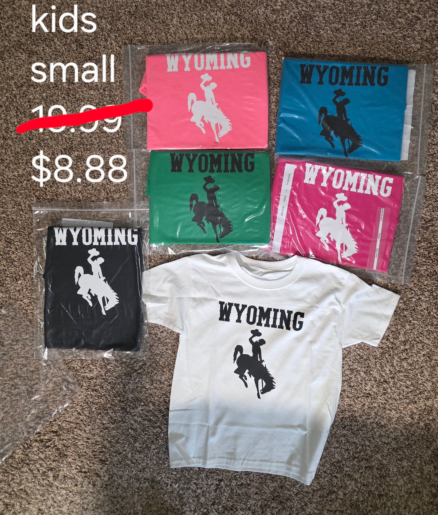Wyoming Cowboy Tee shirts for Kids