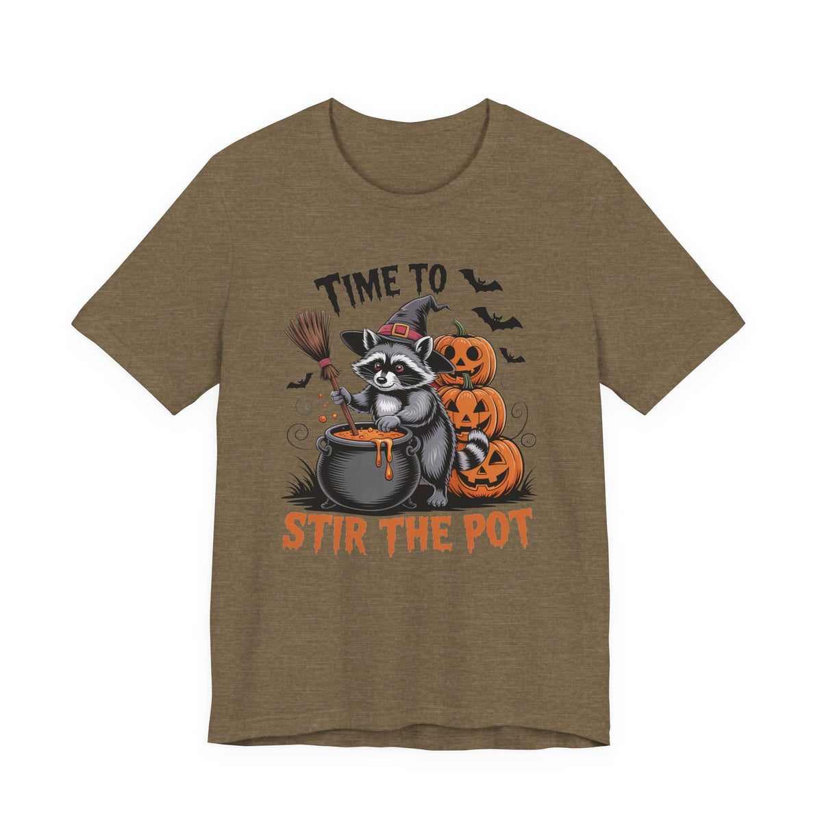Time to Stir the Pot Raccoon Halloween Tee for Women