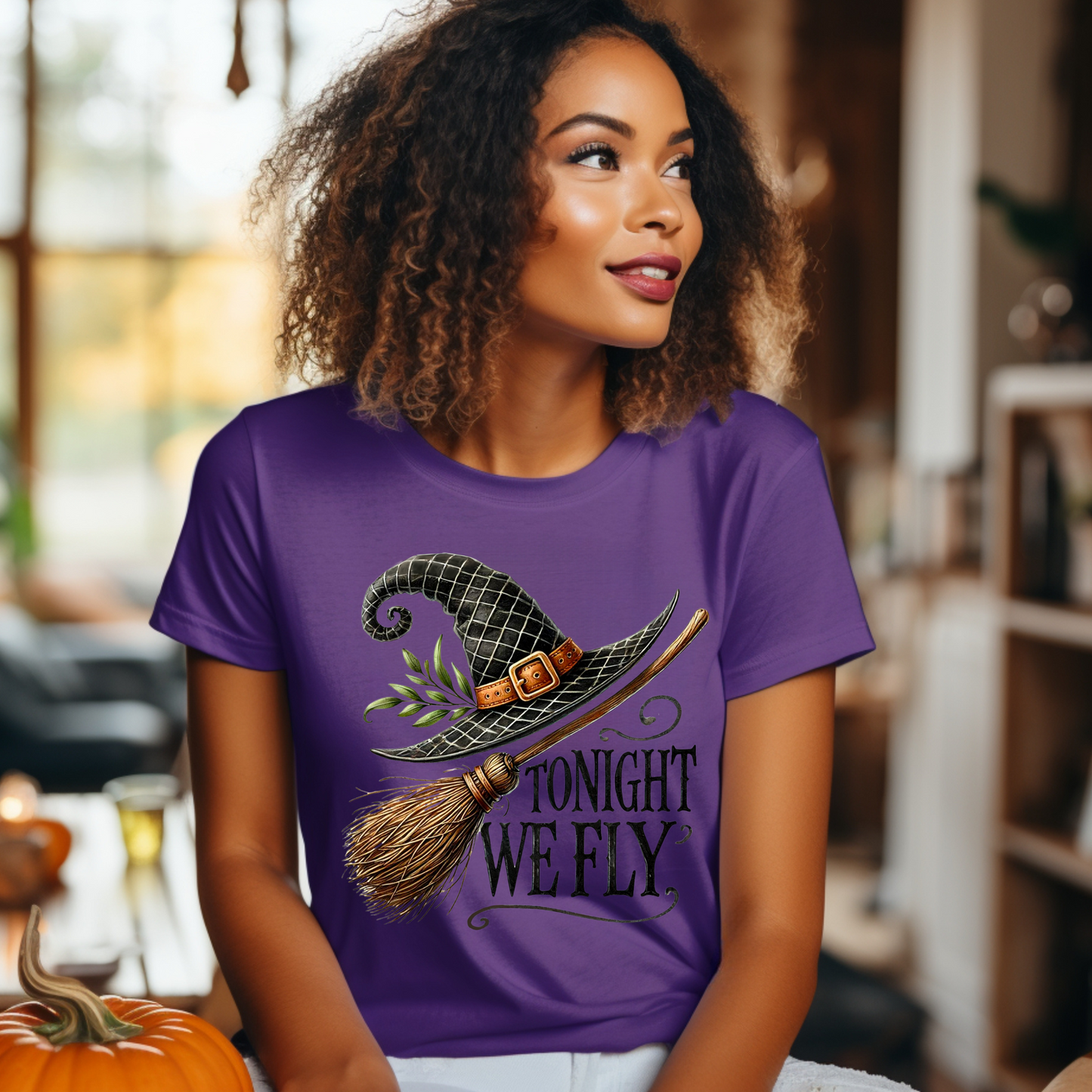 Tonight We Fly Funny Halloween Shirt for Women