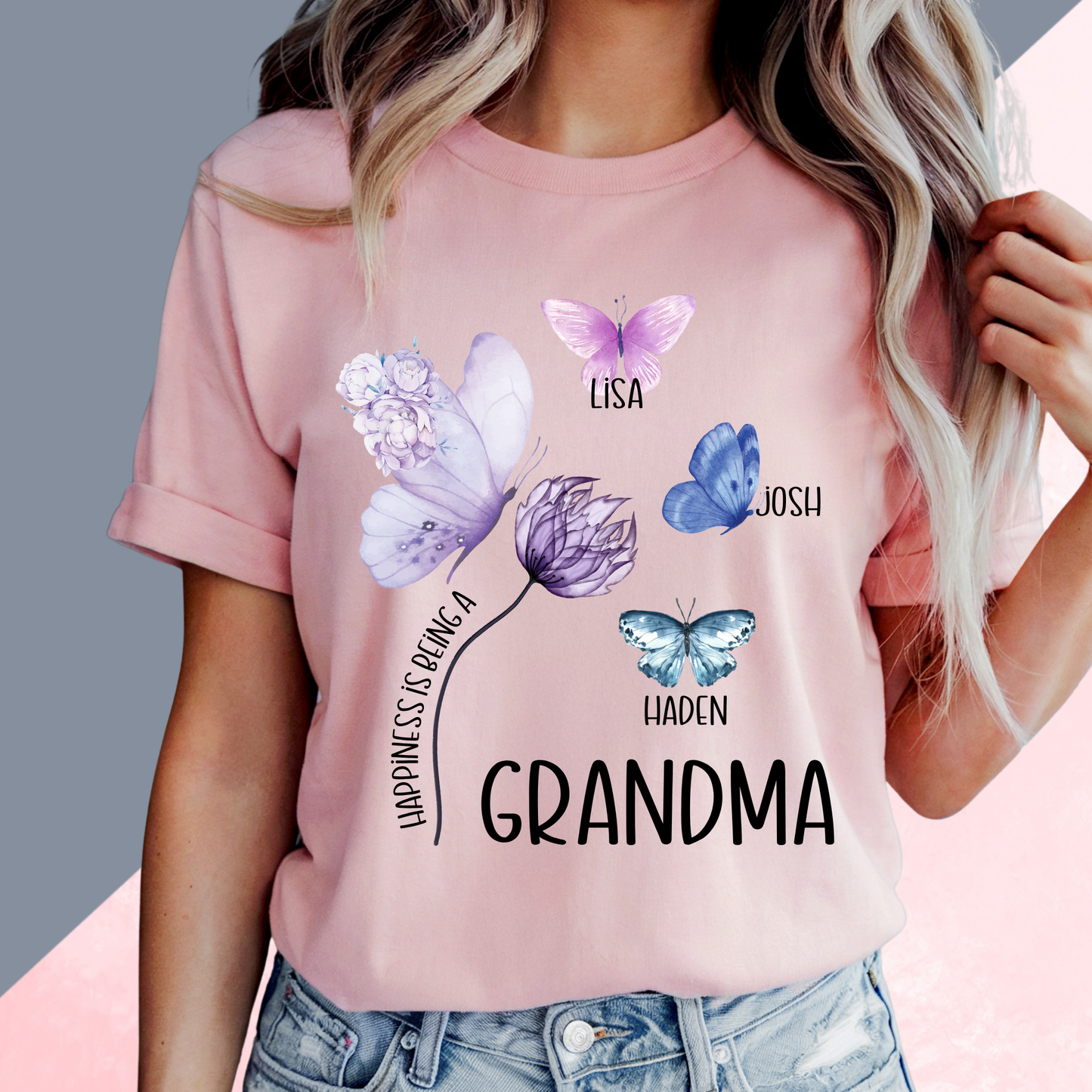 Grandma Butterfly Custom Shirt