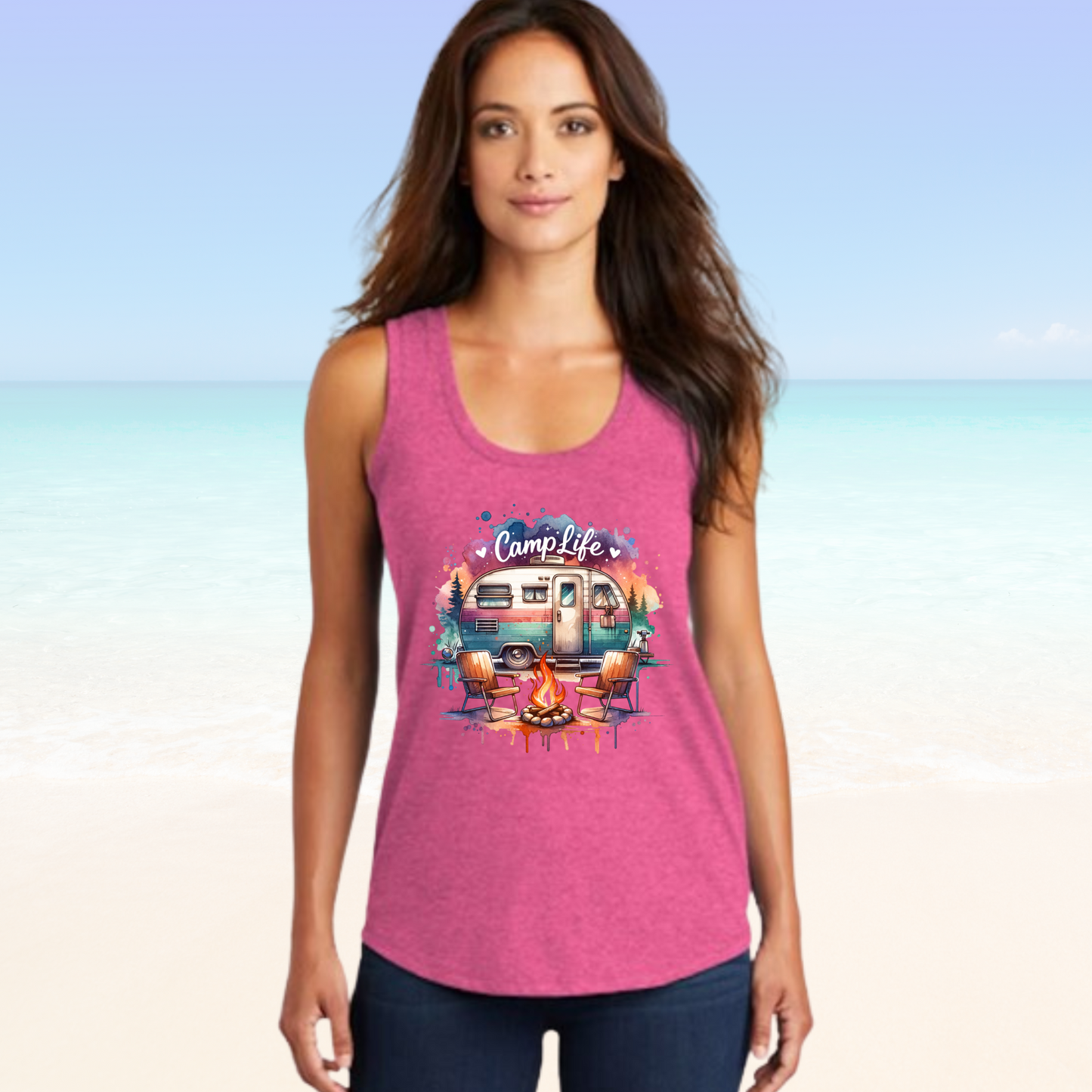Camping Life Woman's Tank Top