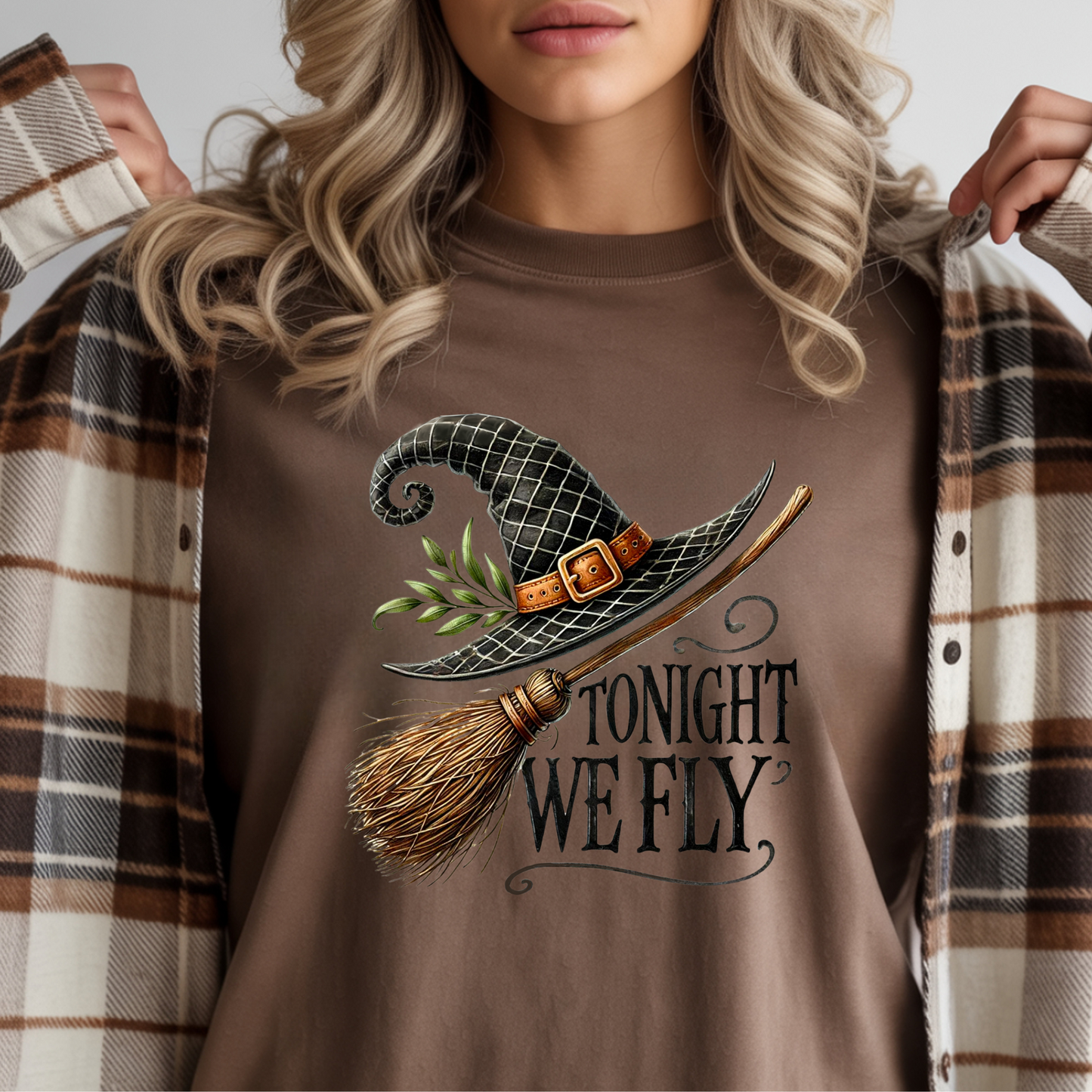 Tonight We Fly Funny Halloween Shirt for Women