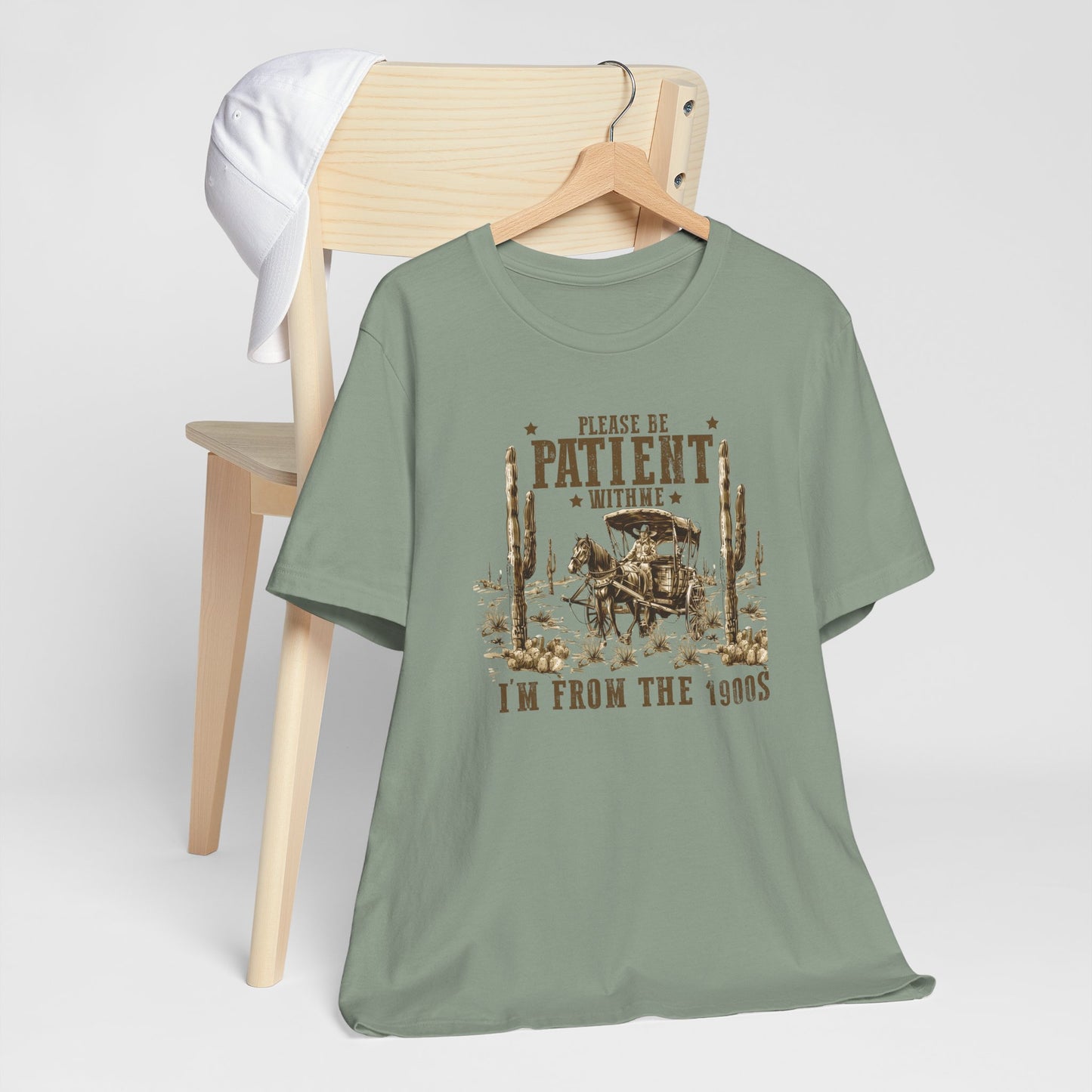 Please Be Patient With Me I’m From The 1900s Shirt – Funny Western Cowgirl Graphic Tee