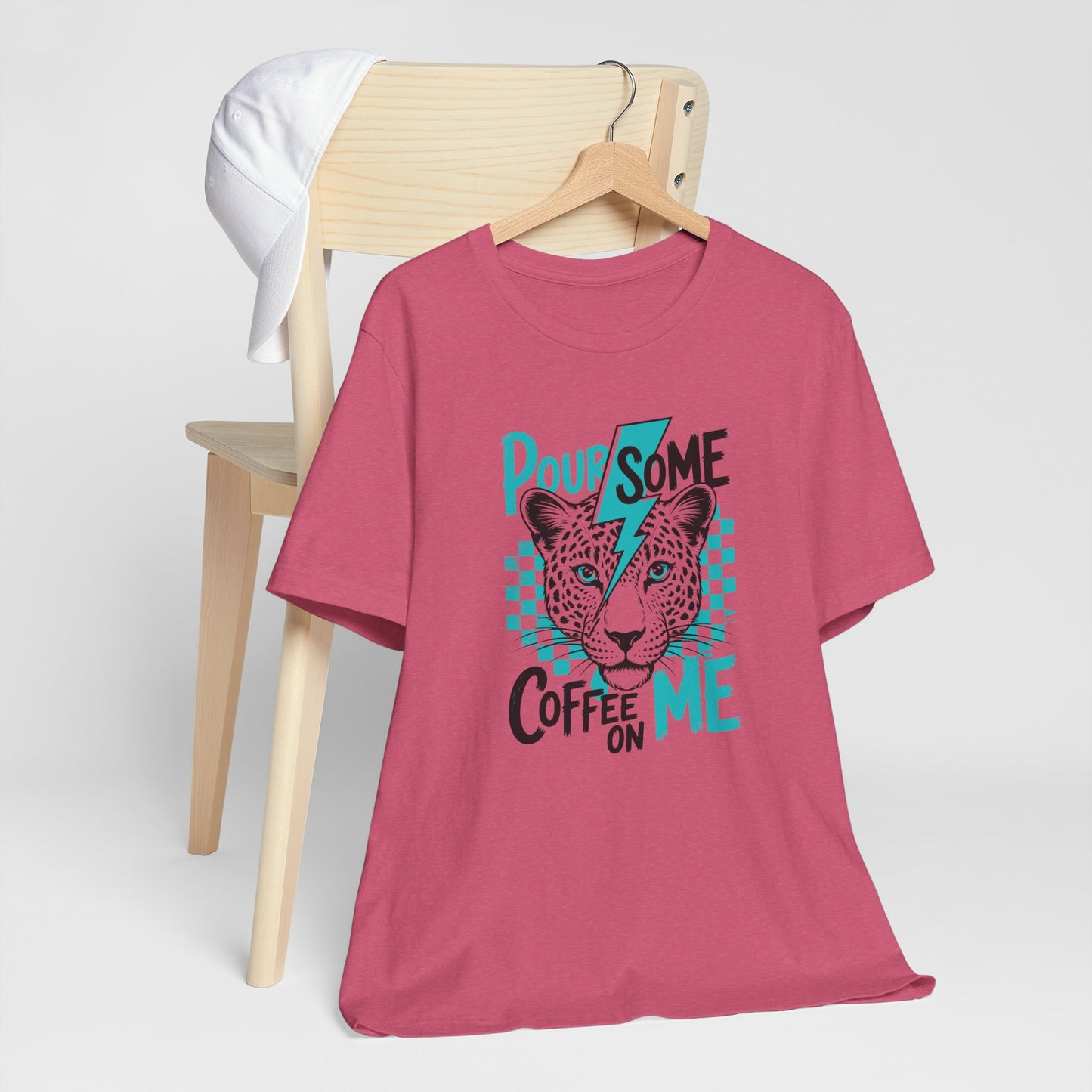 Pour Some Coffee On Me Leopard Graphic Tee