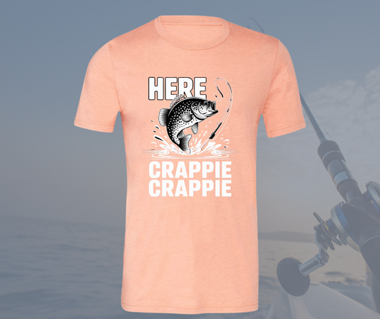 Here Crappie Crappie fishing crew neck shirt