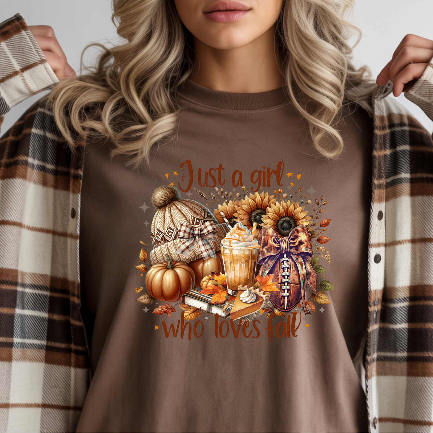 Just a Girl Who Loves Fall Cozy Tee for Women