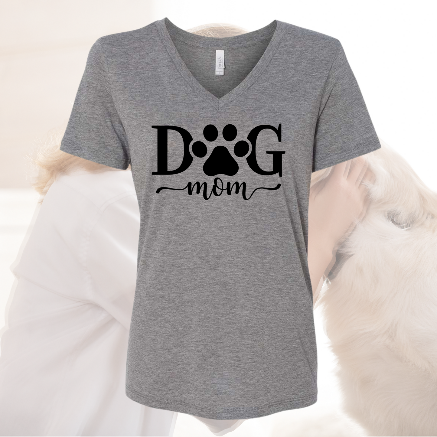 Dog Mom Vneck Shirt