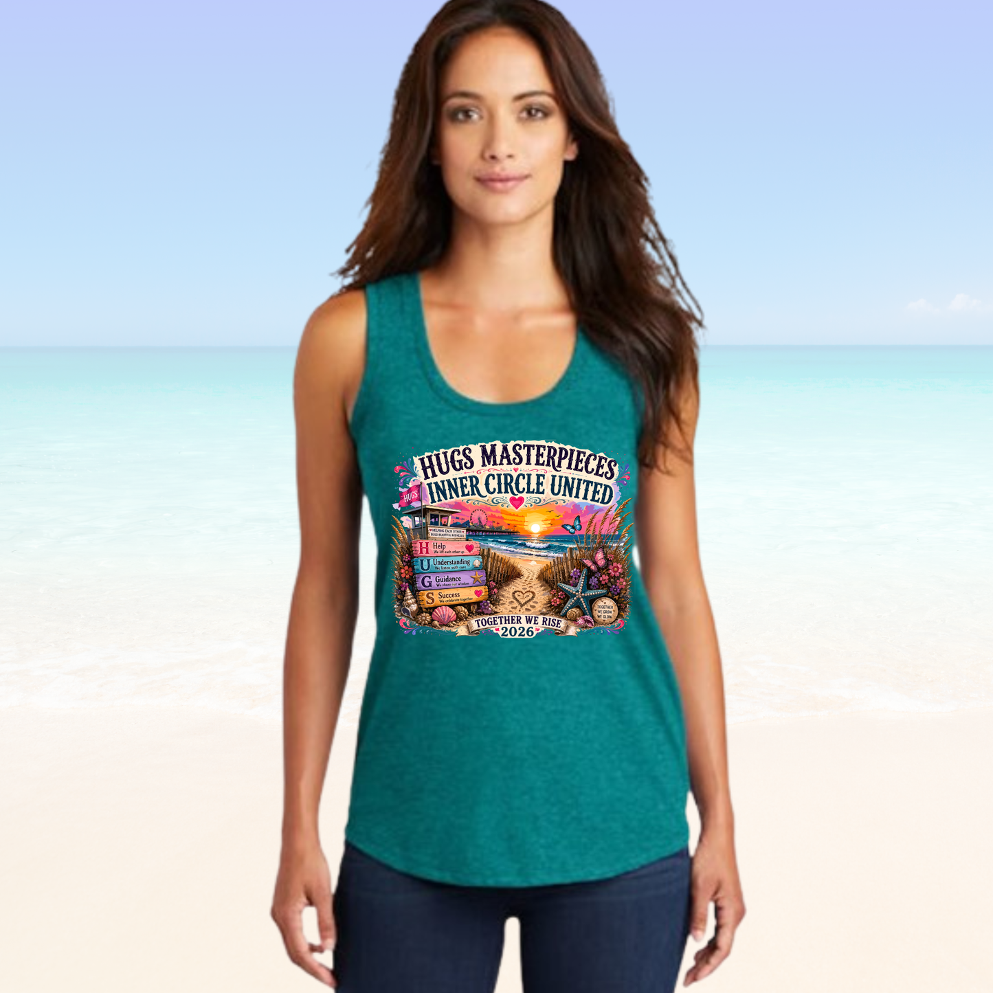 HUGS Masterpieces Inner Circle United Women's Tri-Blend Racerback Tank