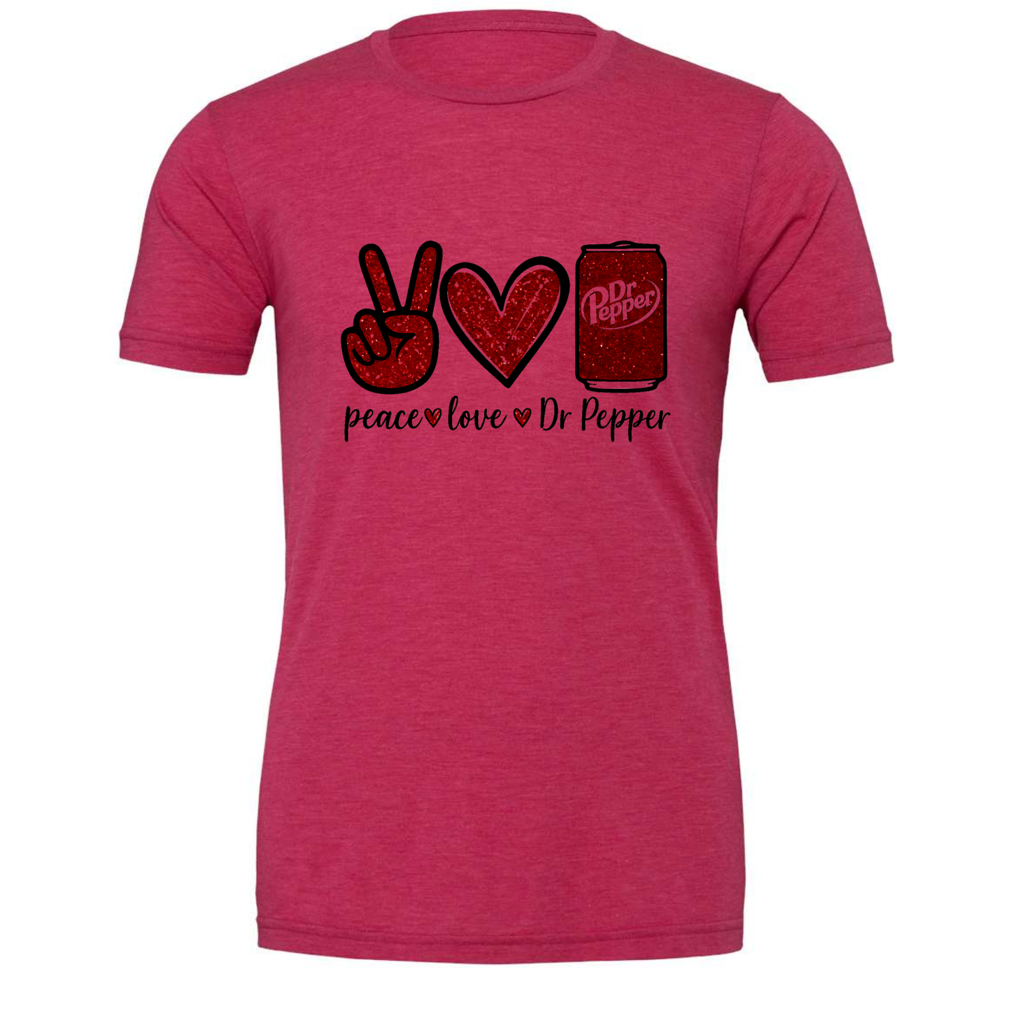 Peace Love Dr Pepper Adult Shirts