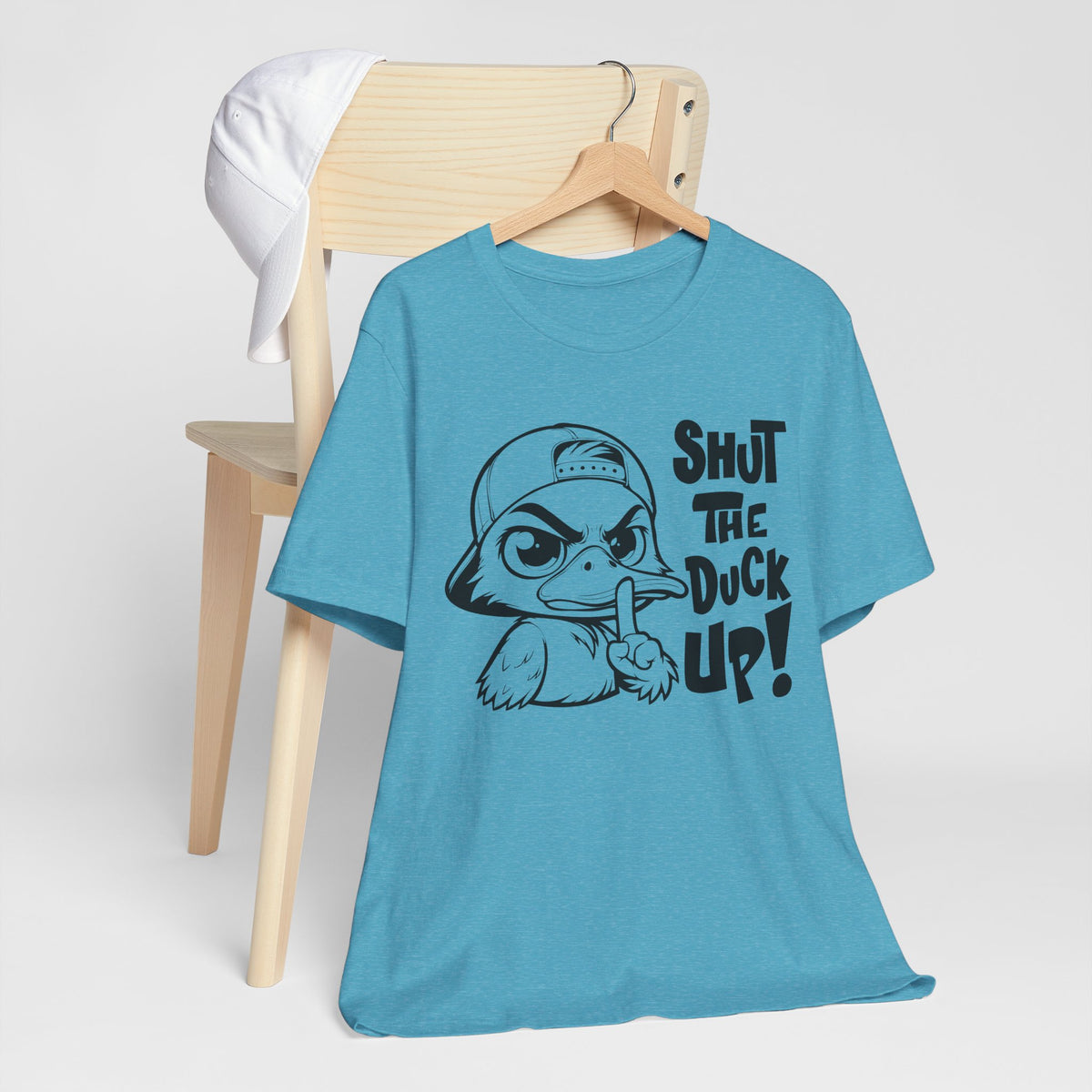 Shut The Duck Up Funny Graphic Tee – Women’s Humor Shirt