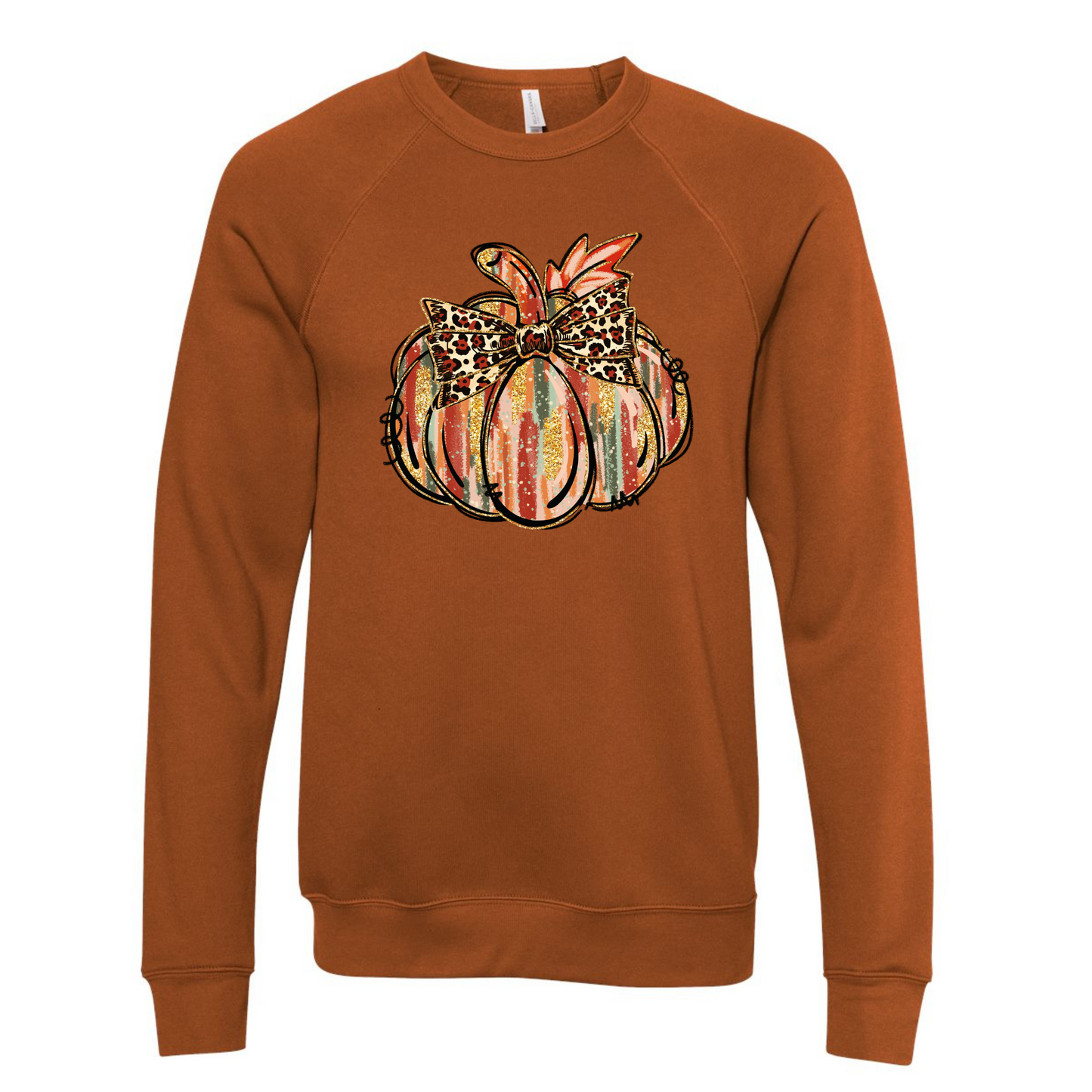 Autumn colored sweatshirt with a pumkin