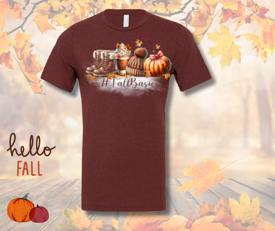 Fall Basic Tee Shirt in Cardinal Red