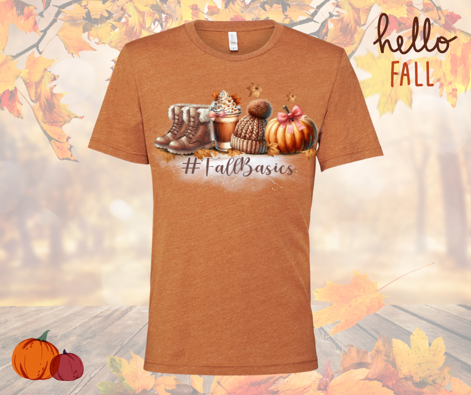 Fall Basic Tee Shirt in Heather Autumn