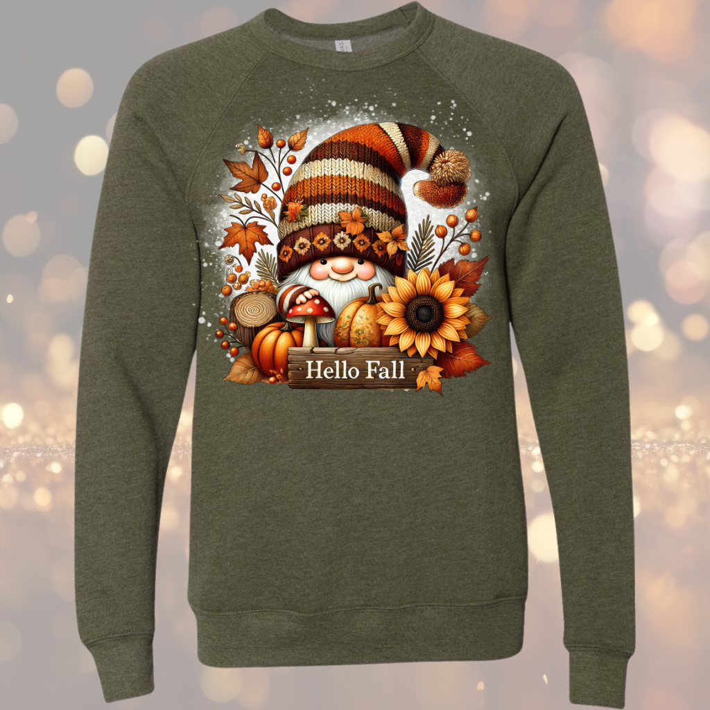 Gnome Hello Fall sweatshirt for women