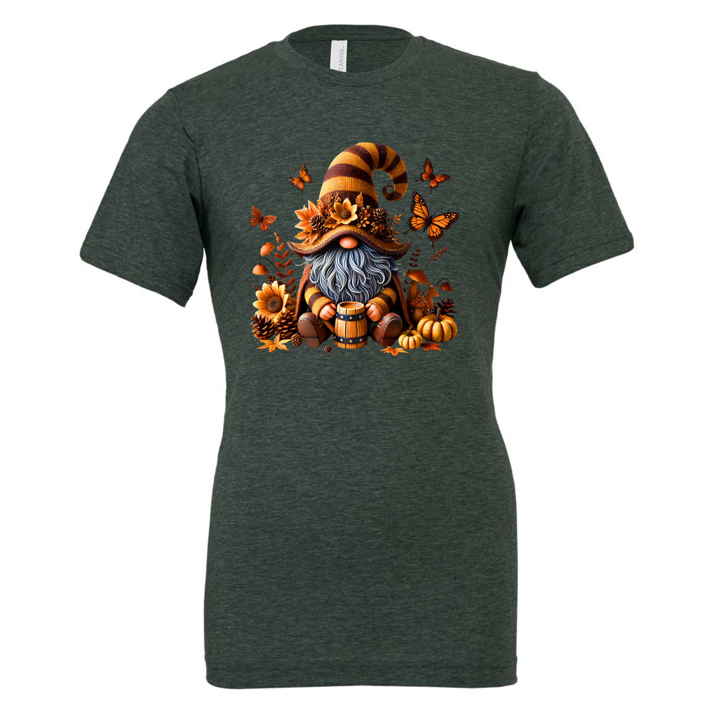 Gnome fall sunflowers and butterflies shirt