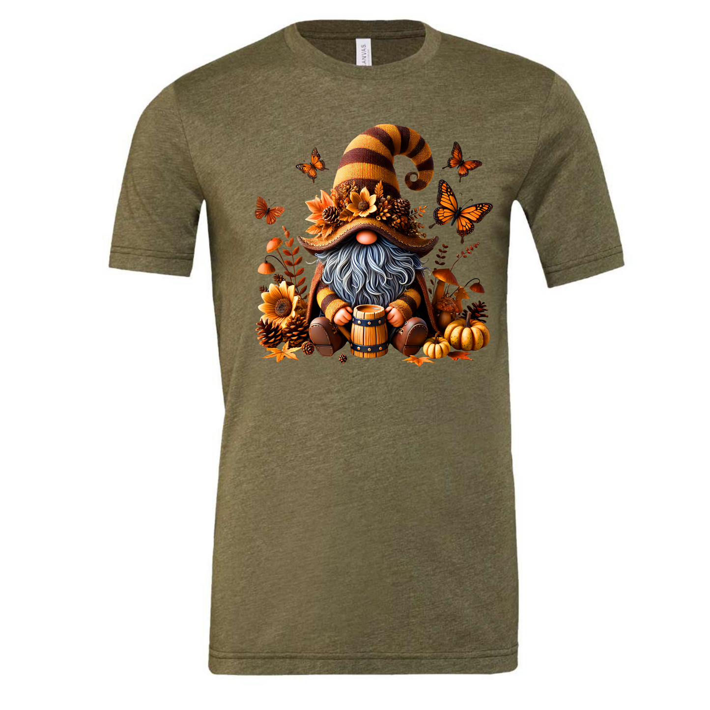 Gnome fall sunflowers and butterflies shirt
