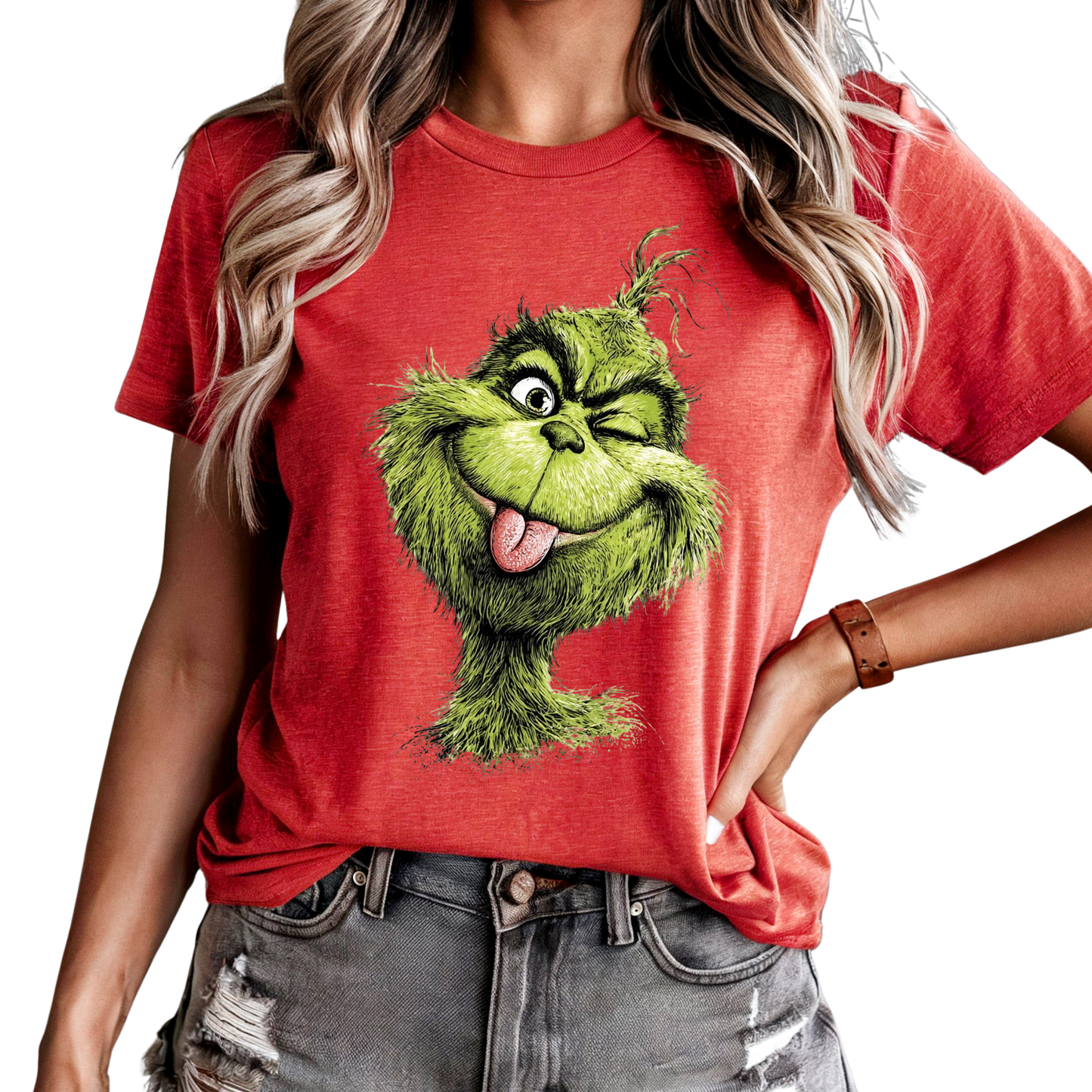 Winking Grinch – Funny Christmas Tee