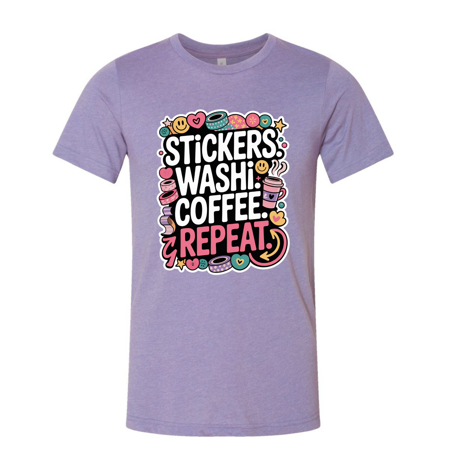 Stickers_Washi_Coffee_Repeat_Shirt_in_liliac