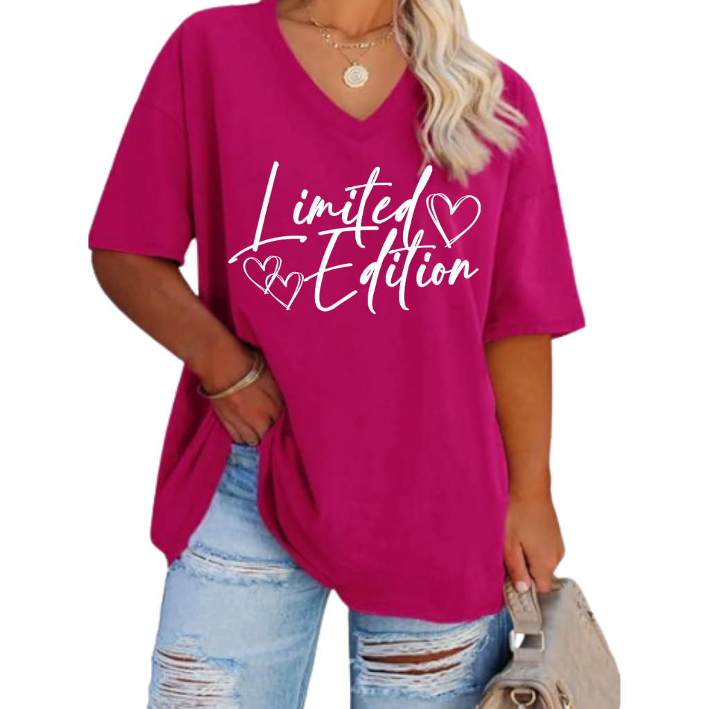 Limited Edition Women's Plus Size V-Neck Tunic Tee