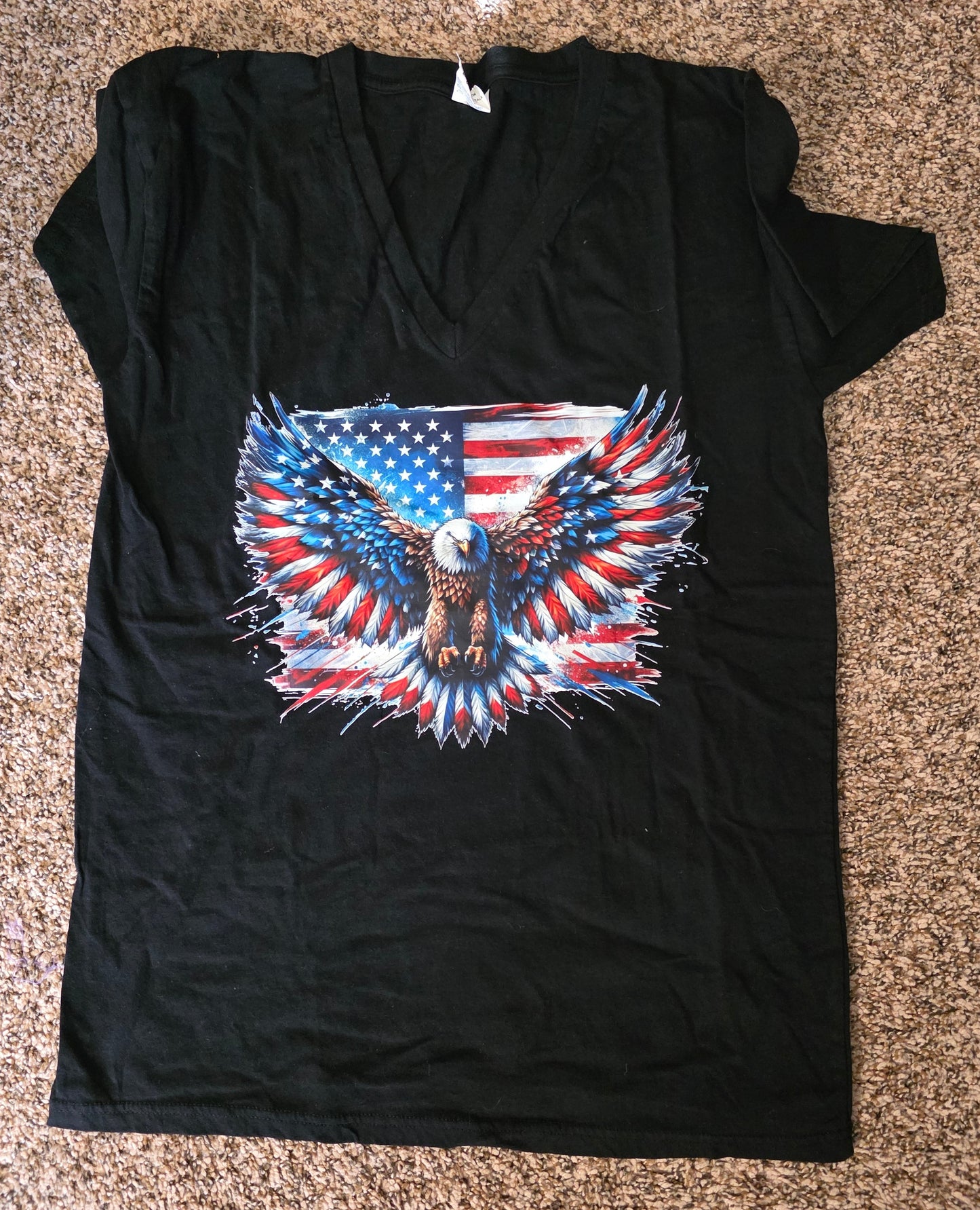 American eagle vneck unisex shirt - Large