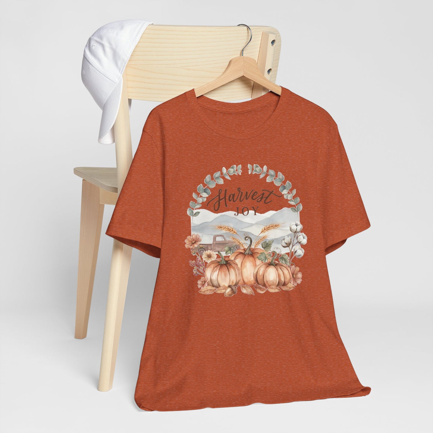 Harvest Joy Fall Pumpkin Graphic Tee | Cozy Autumn Shirt | Farmhouse Fall T-Shirt | Boutique Women's Graphic Tee