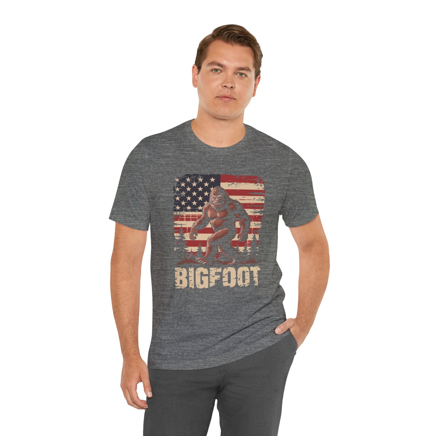 Bigfoot Flag T-Shirt — Vintage American Sasquatch Tee
