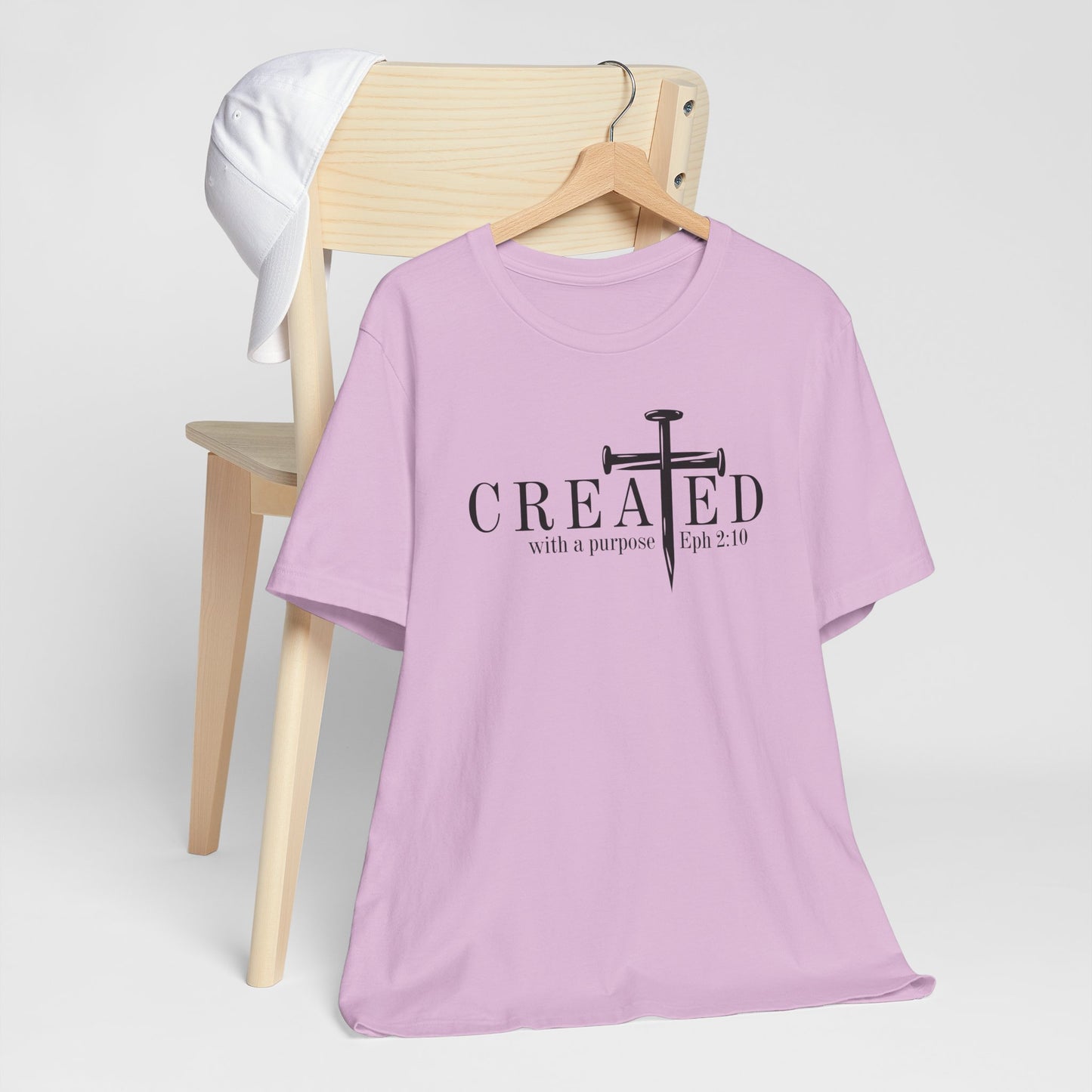 Created With a Purpose Ephesians 2:10 Christian Graphic Tee