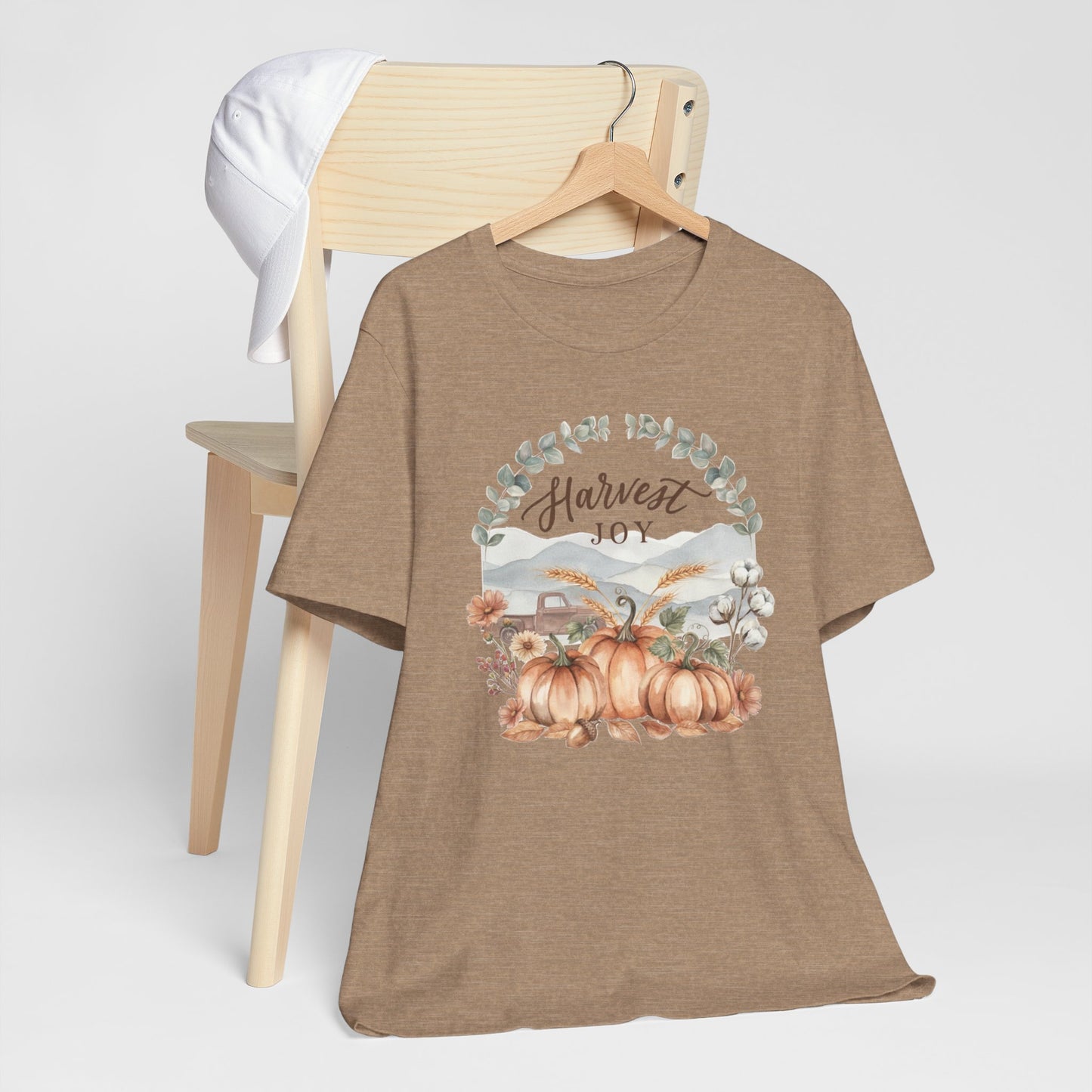Harvest Joy Fall Pumpkin Graphic Tee | Cozy Autumn Shirt | Farmhouse Fall T-Shirt | Boutique Women's Graphic Tee