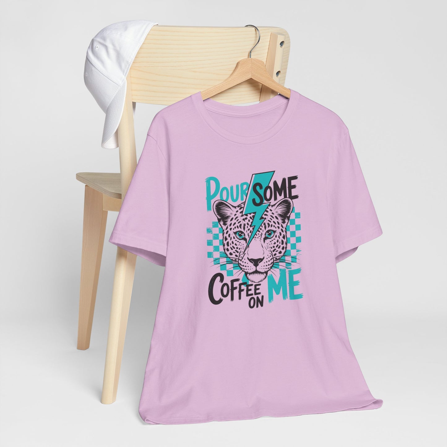 Pour Some Coffee On Me Leopard Graphic Tee