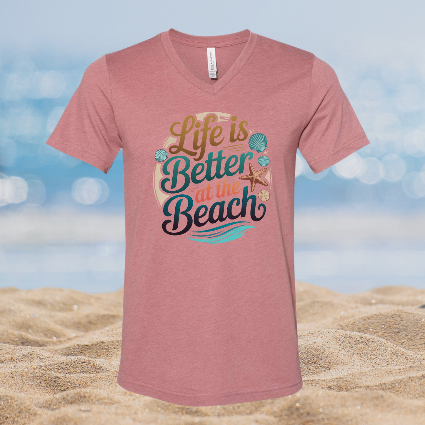 Life is Better At The Beach V-neck Tee