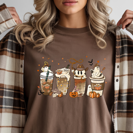 Halloween Coffee Lovers T-shirt for Women