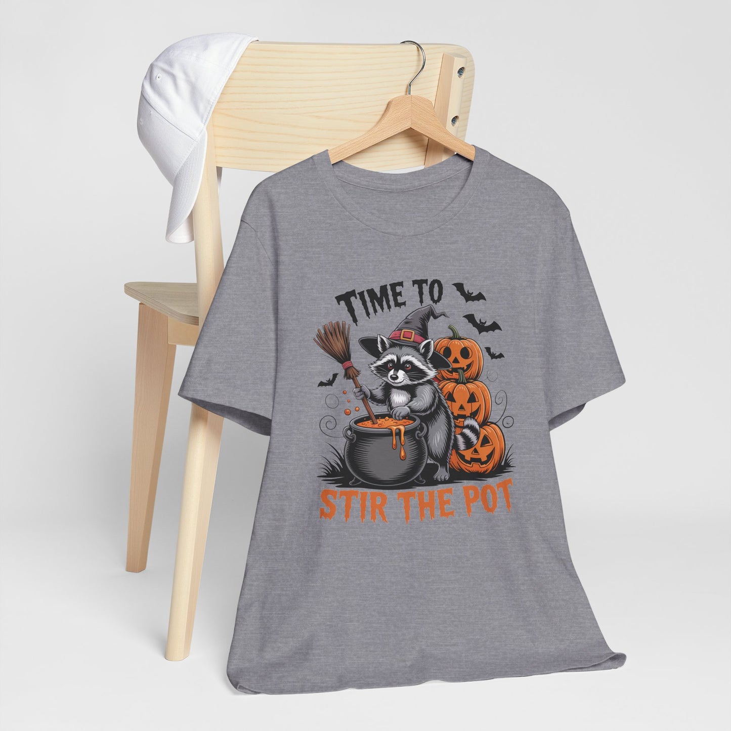 Time to Stir the Pot Raccoon Halloween Tee