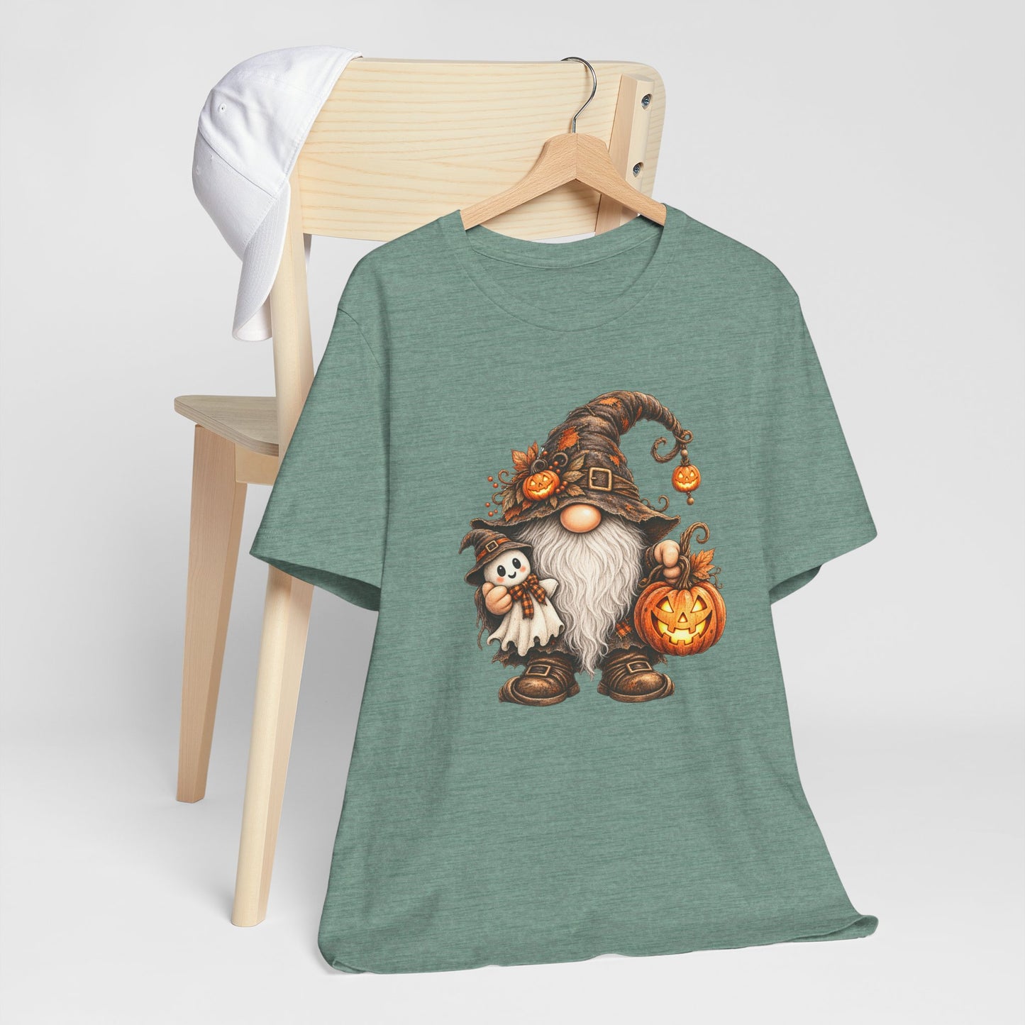Halloween Gnome with Ghost & Pumpkin Tee