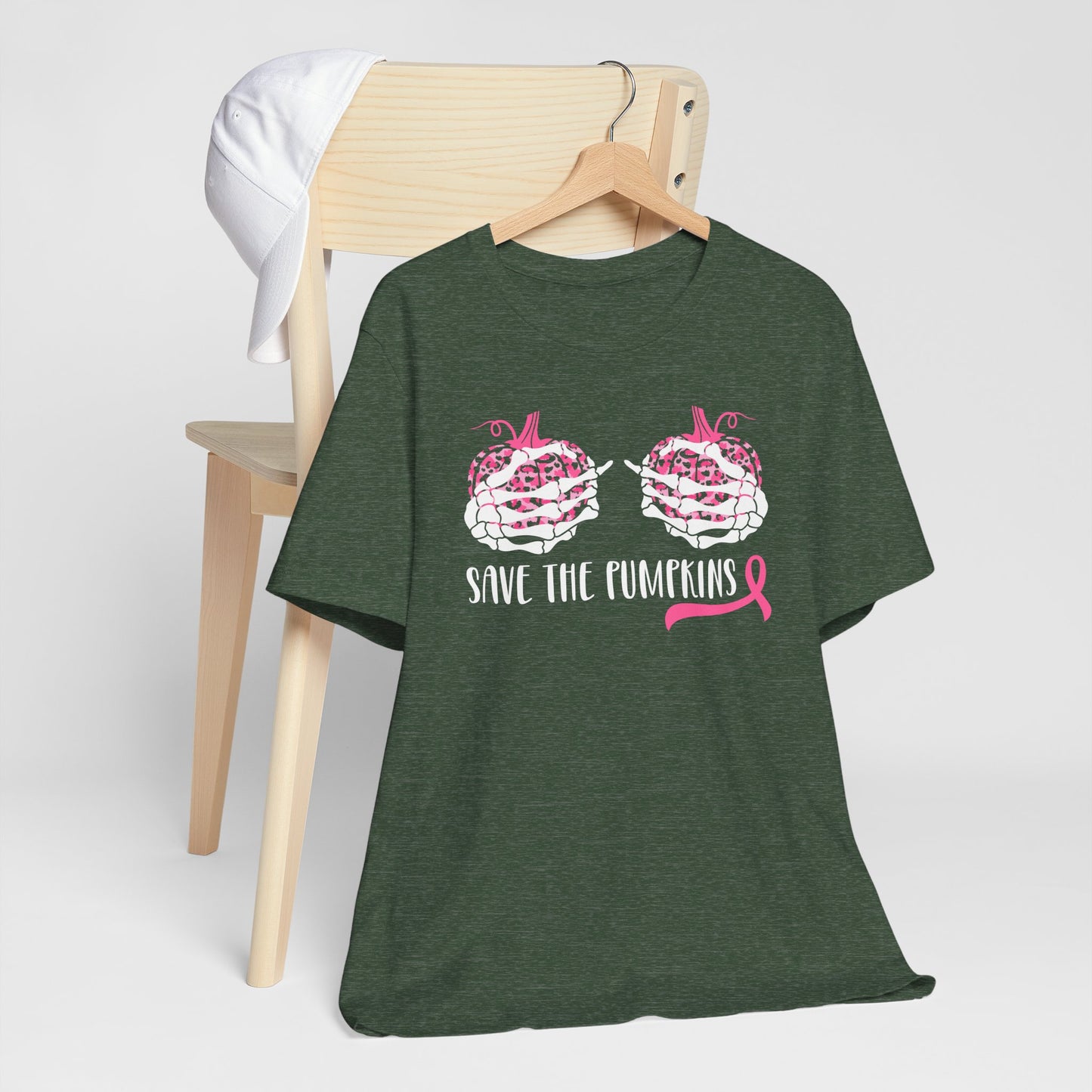 Save the Pumpkins Breast Cancer Awareness Halloween Tee