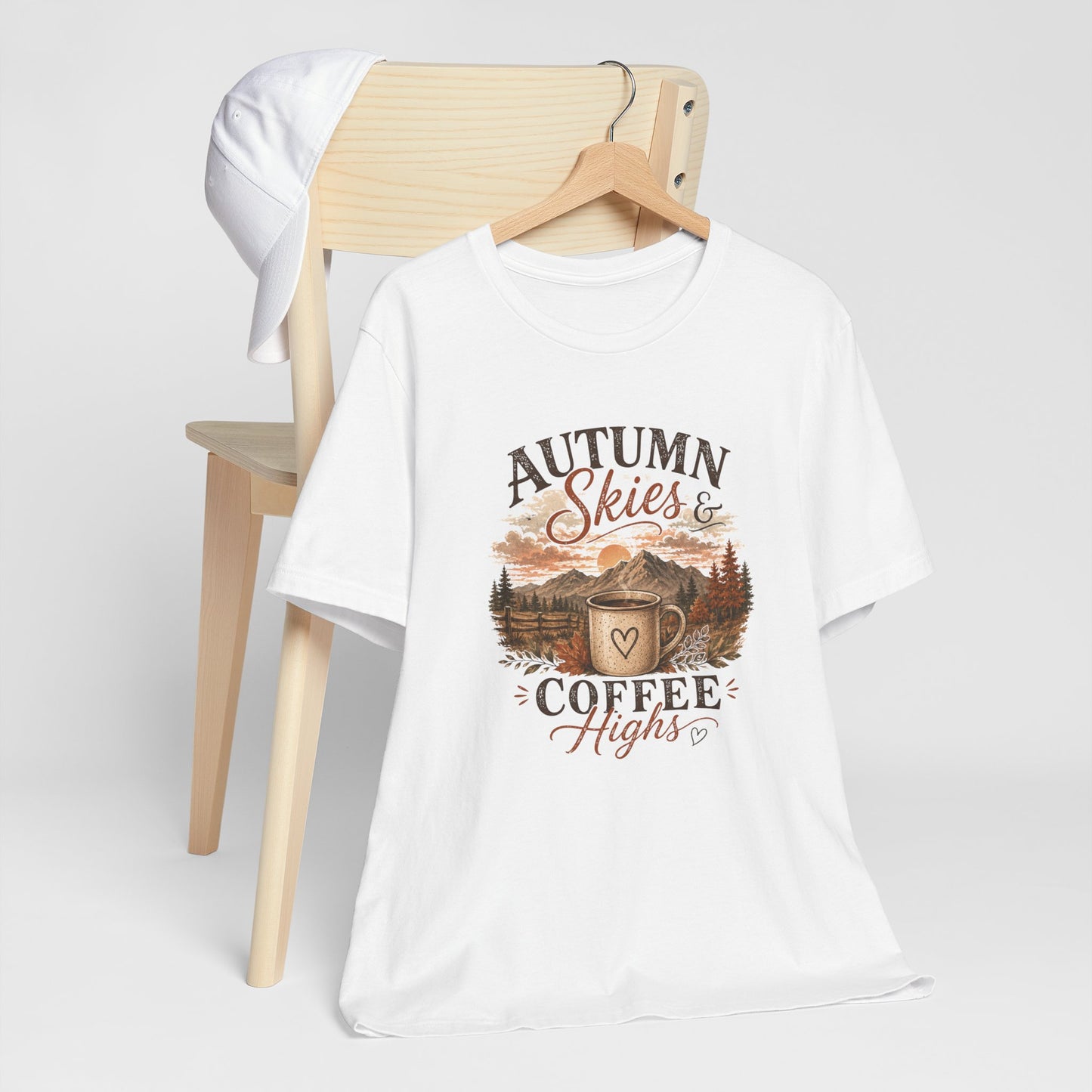 Autumn Skies & Coffee Highs | Bella+Canvas Unisex Fall Graphic Tee