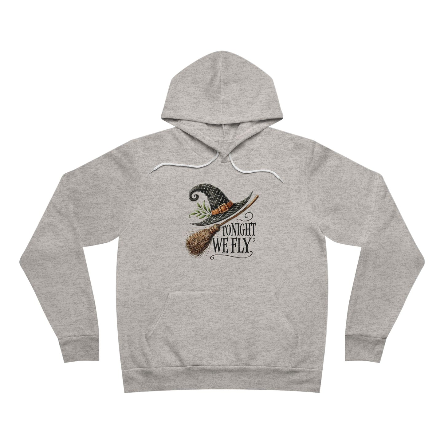 Witch Hat & Broom Hoodie - "Tonight We Fly" Halloween Pullover