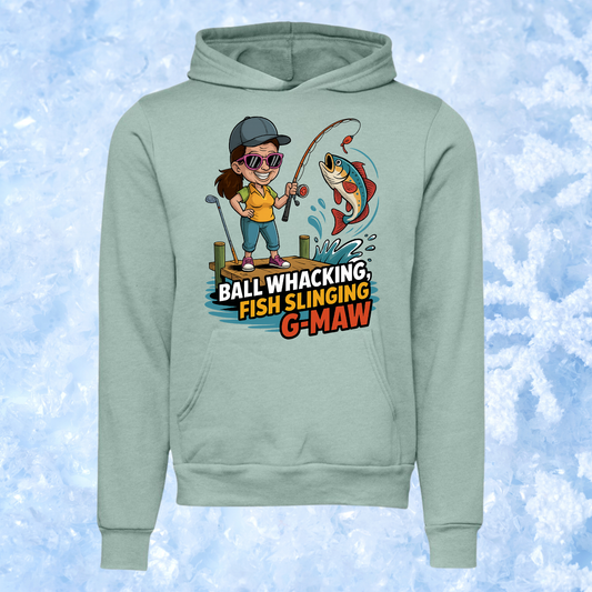 Ball Whacking fish slinging Gmaw hoodie