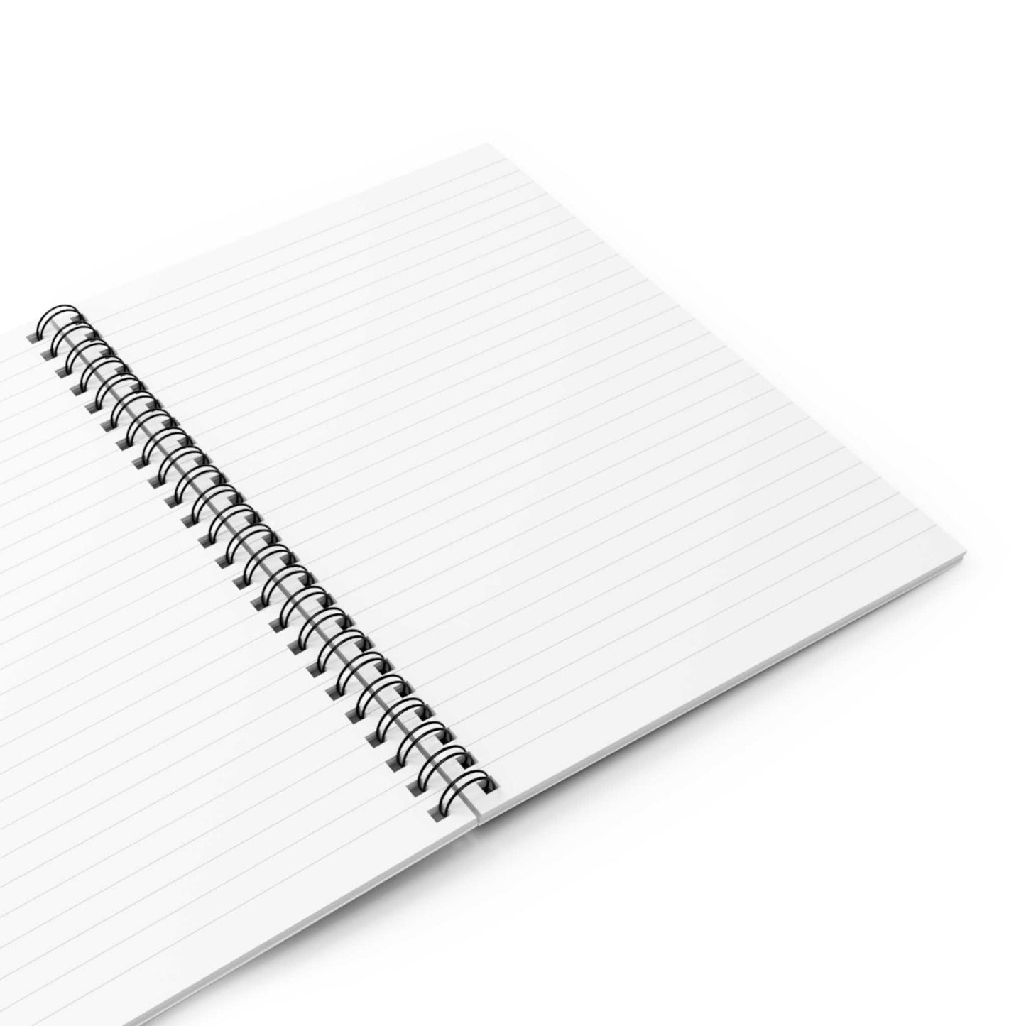 Spiral notebook with ruled line paper and durable printed cover, 6x8 inches, 118 pages, metal spiral binding