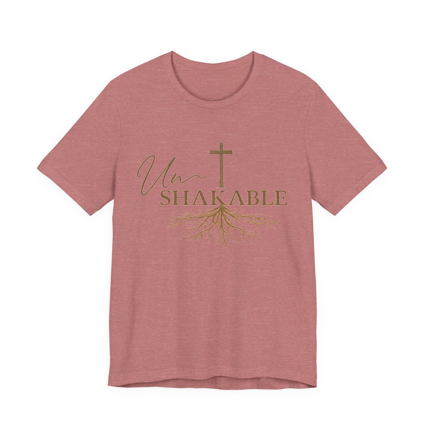 Unshakable Christian T‑Shirt — Cross & Roots Faith Tee