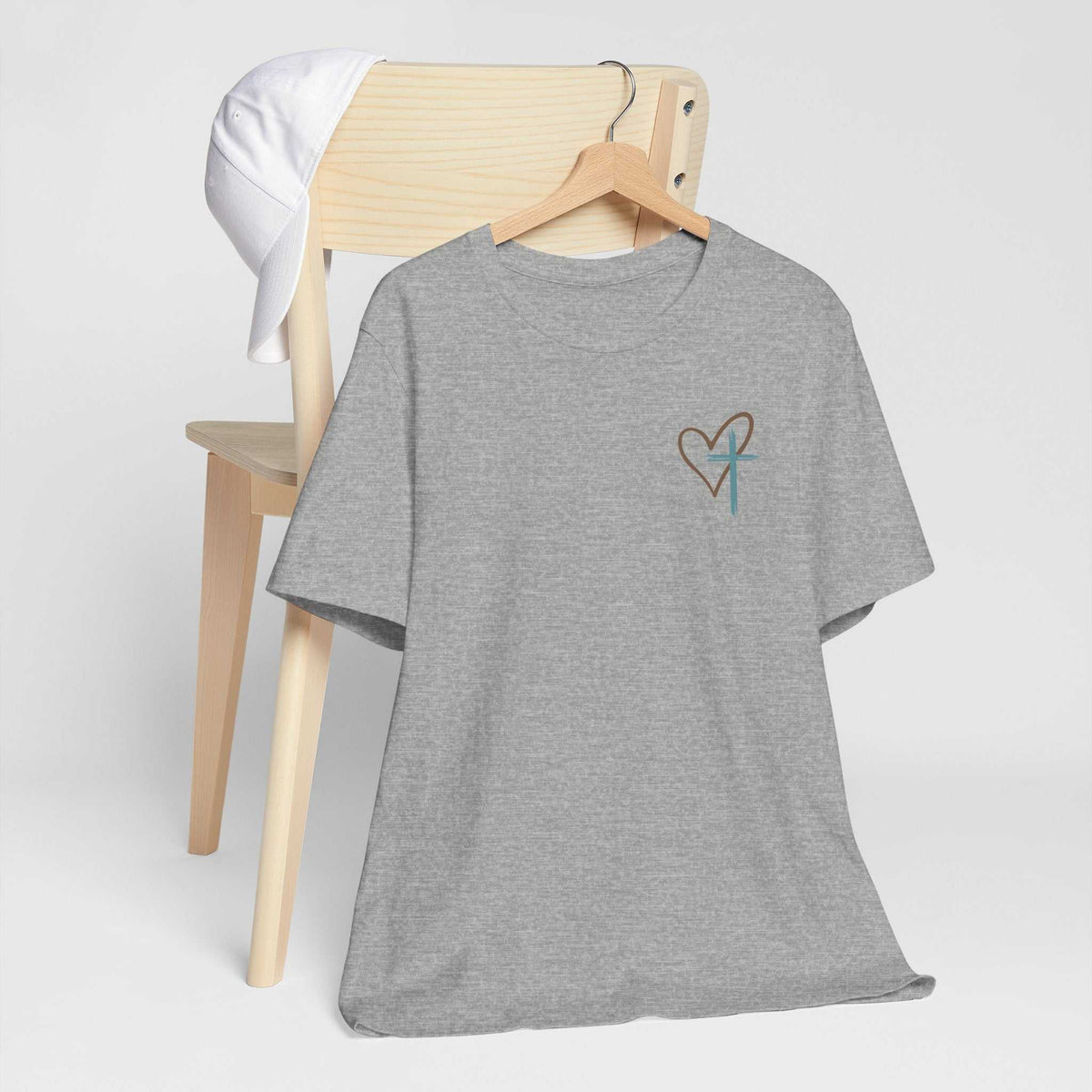 Jesus Has My Back Tee — Christian Faith Cross Heart Graphic T-Shirt