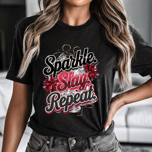 Cheer Slay Repeat T Shirt