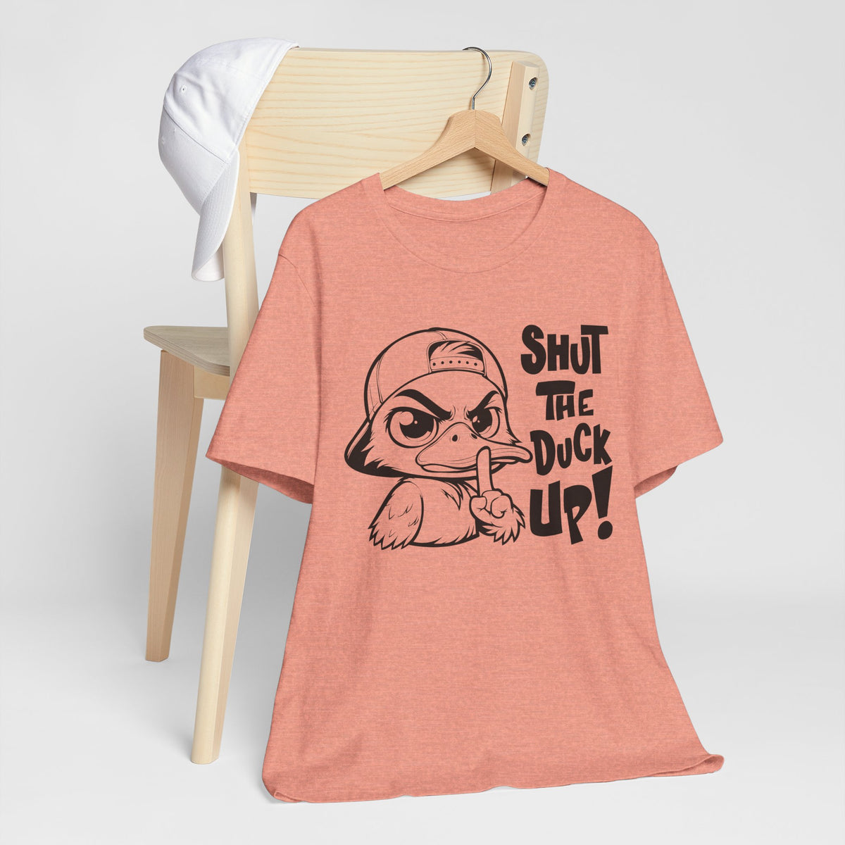 Shut The Duck Up Funny Graphic Tee – Women’s Humor Shirt