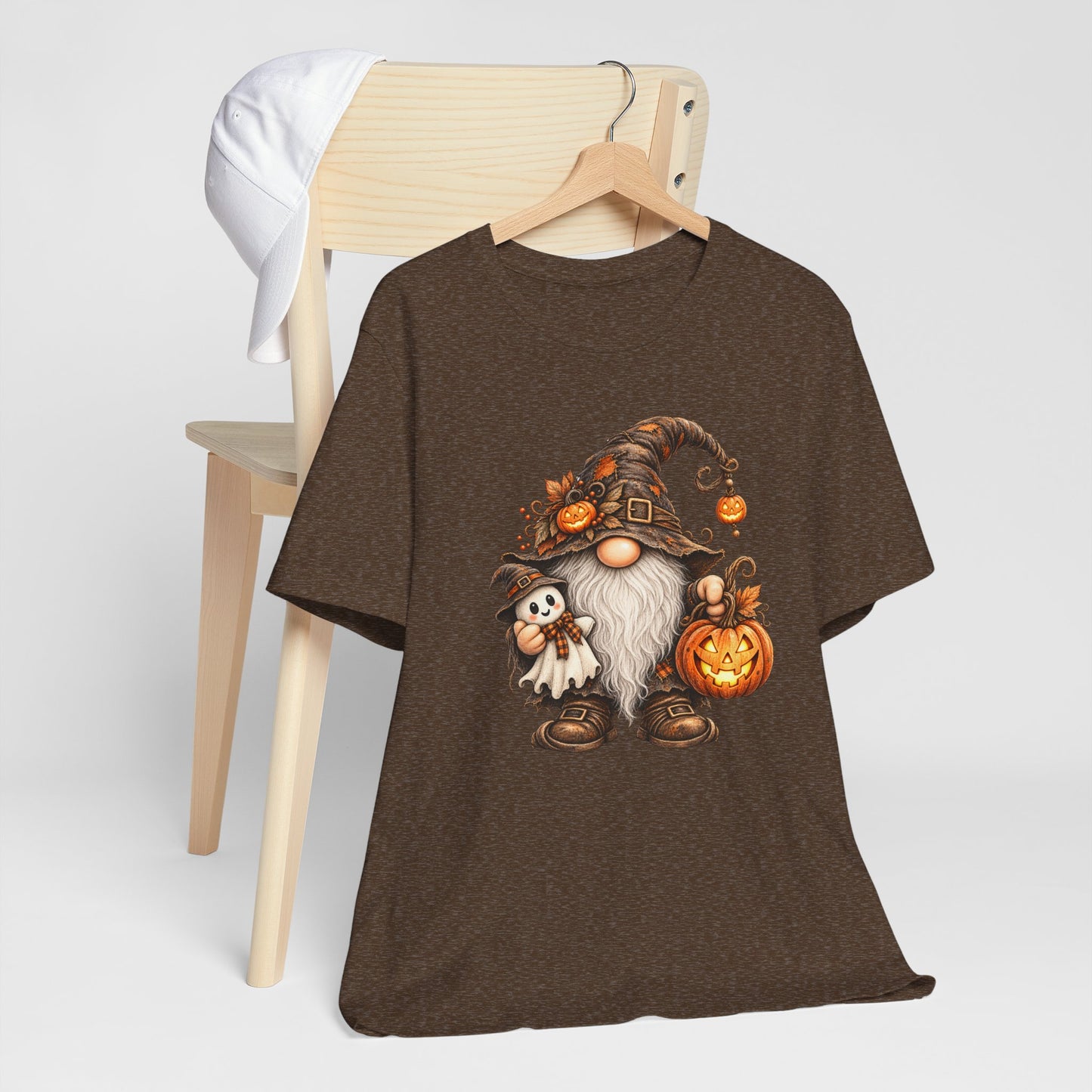 Halloween Gnome with Ghost & Pumpkin Tee