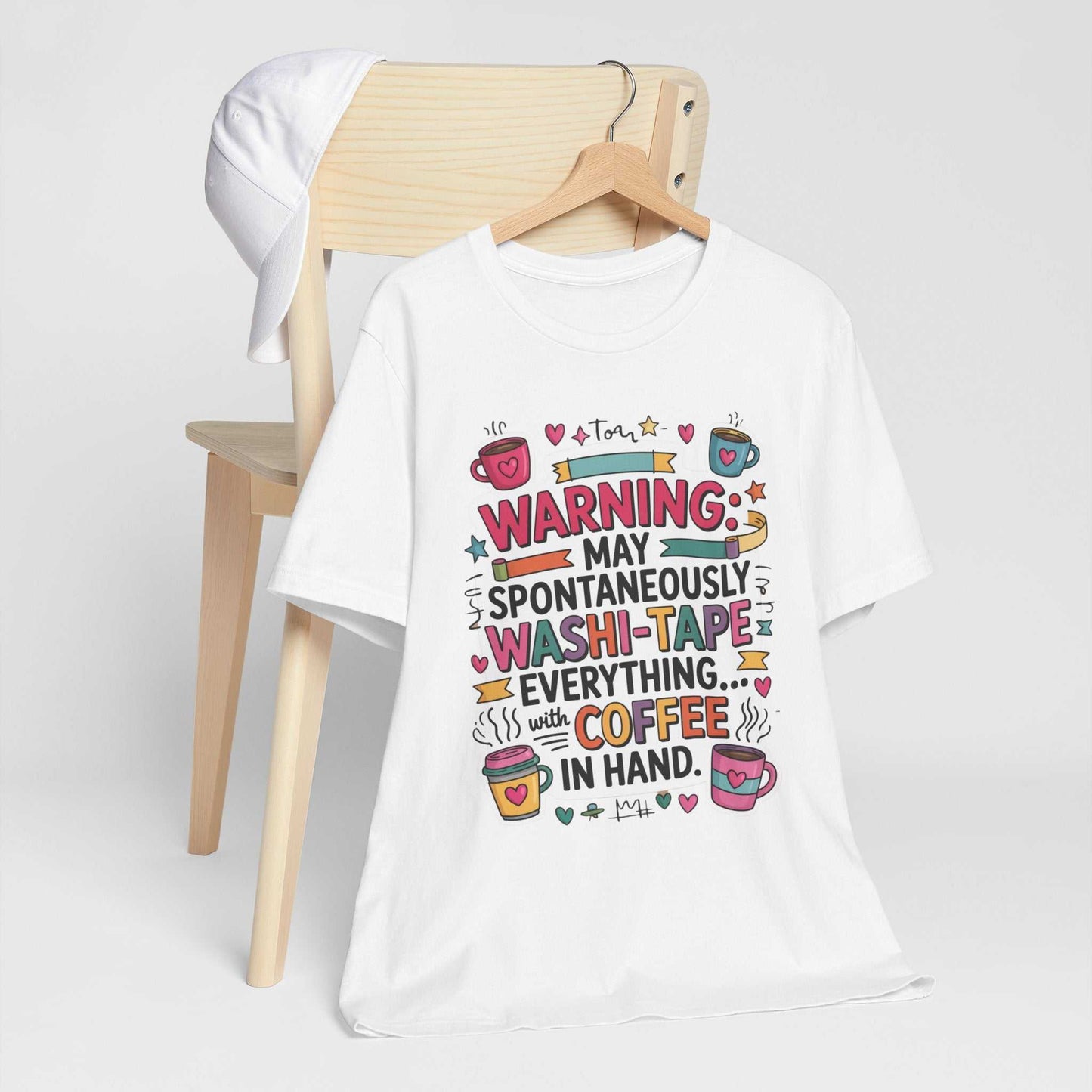 Warning May Spontaneously Washi Tape - white
