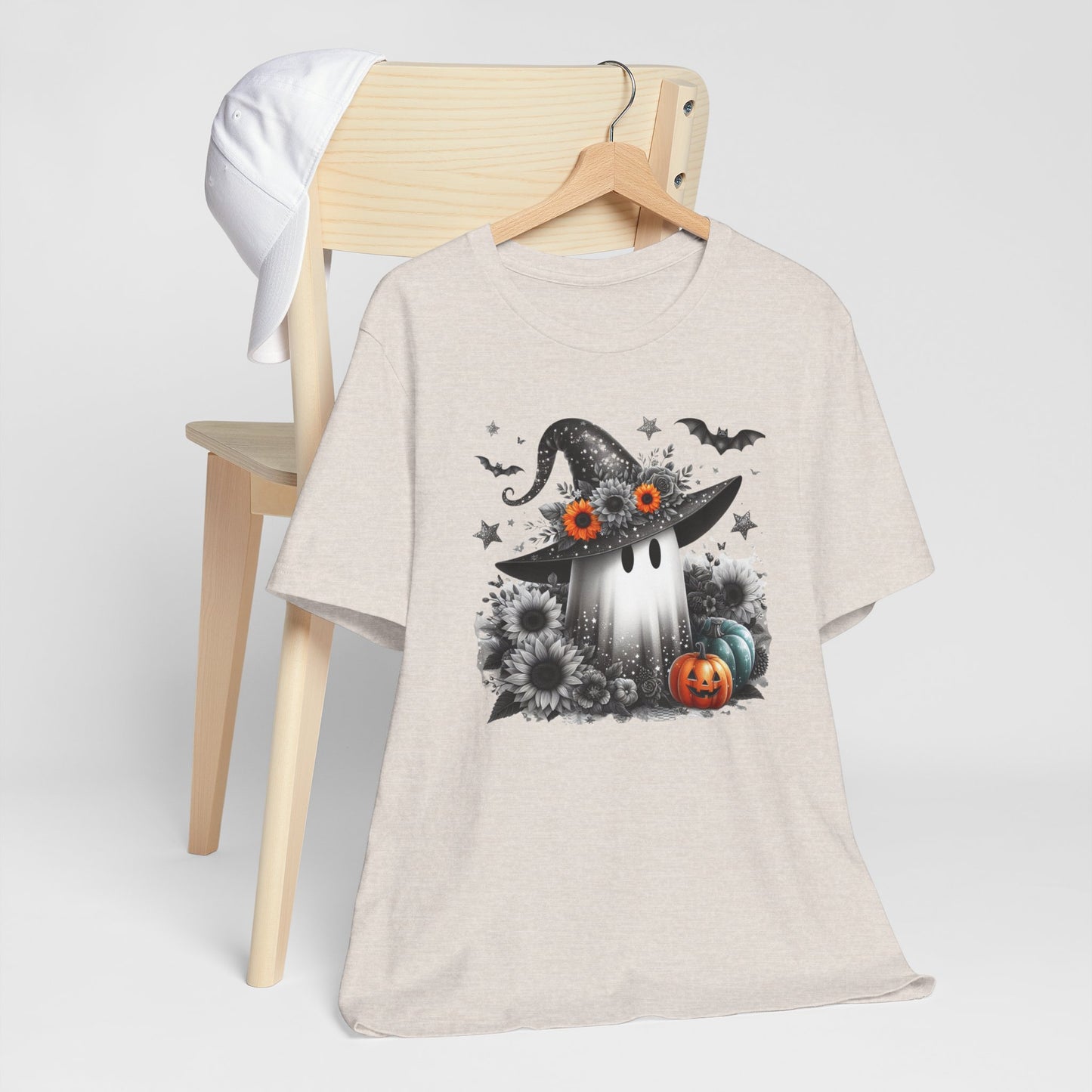 Floral Witch Ghost Halloween Tee