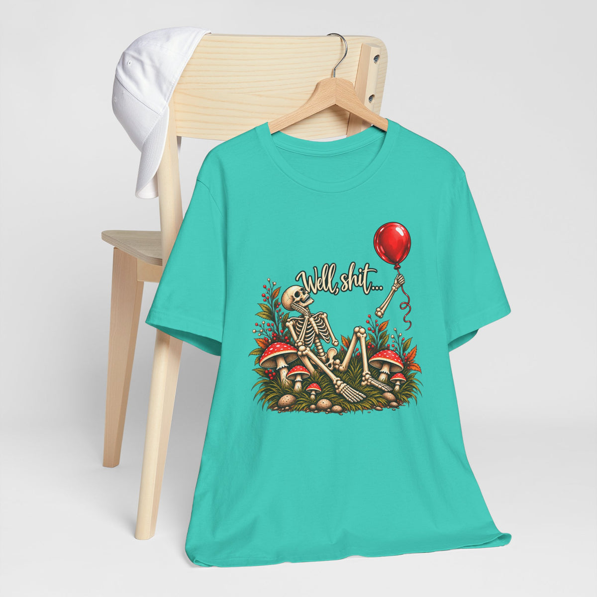 Well, Shit… Skeleton & Red Balloon Graphic Tee