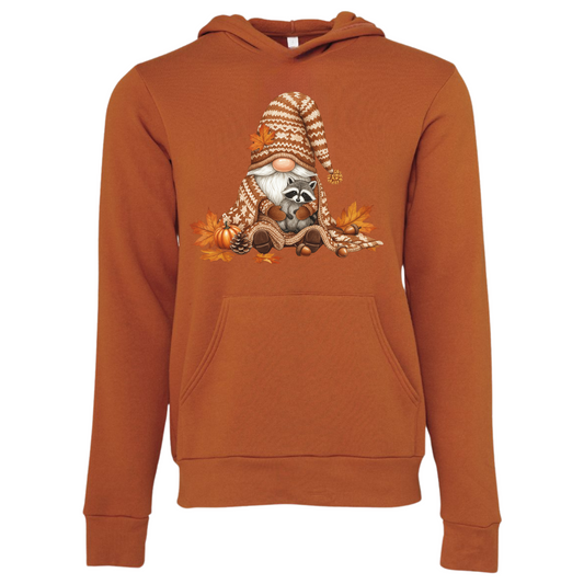 Gnome Raccoon Fall Hoodie